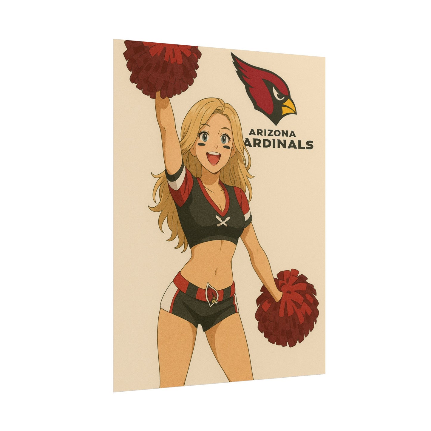 Loco Fits Anime Girls 'Cardinals Cheerleader 1' Poster