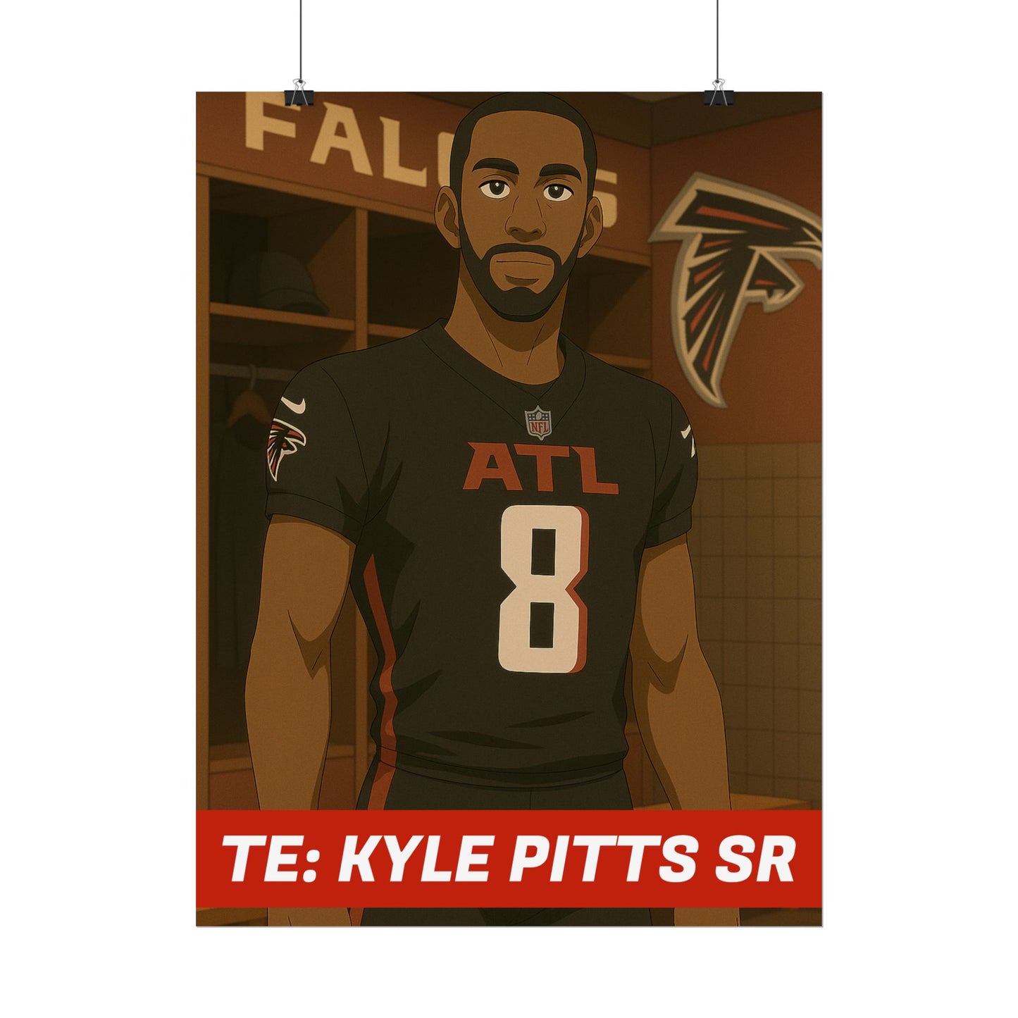 Loco Fits Anime Football 'TE: Kyle Pitts Sr' Poster
