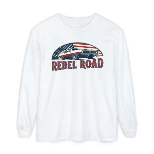 "Rebel Road" American Muscle Long Sleave Vintage Tee,