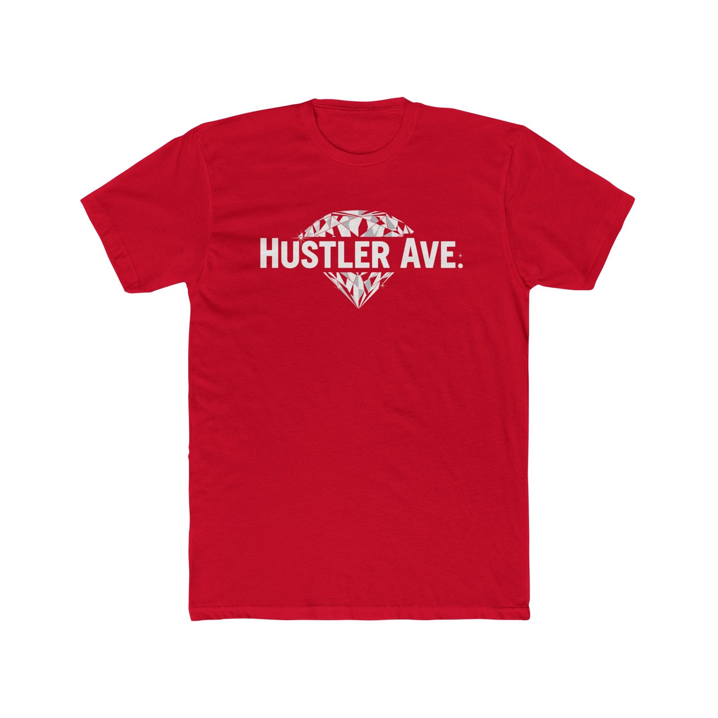 "Hustler Ave" Diamond Status Cotton Crew Tee