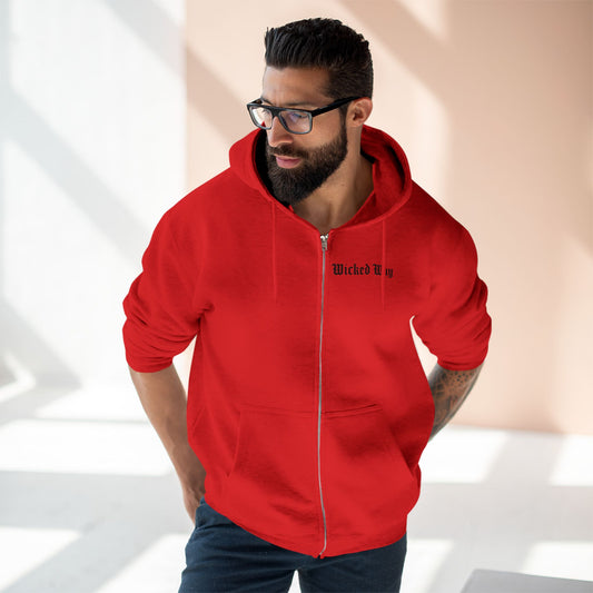 "Wicked Way" Deady Bear Head Zip Hoodie