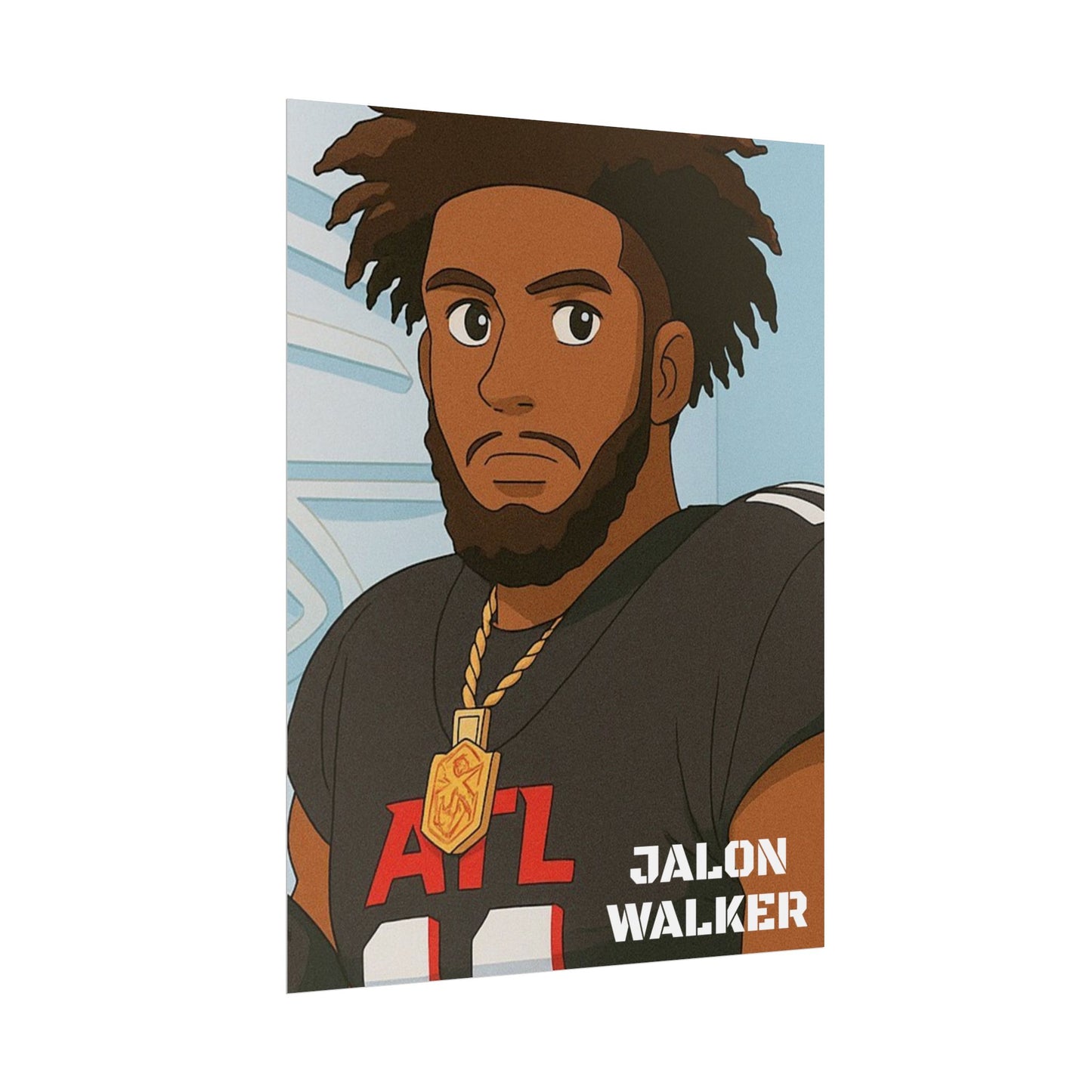 Loco Fits Anime Football 'Jalon Walker' Poster