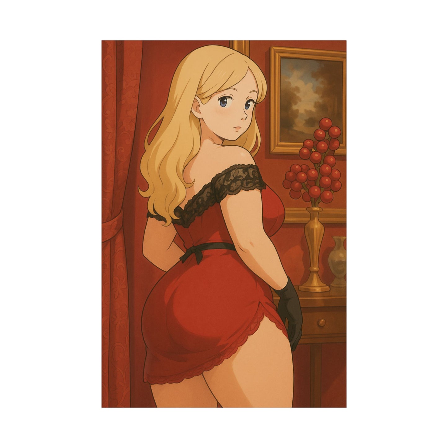 Loco Fits Anime Girls 'Time for a Night Cap' Poster