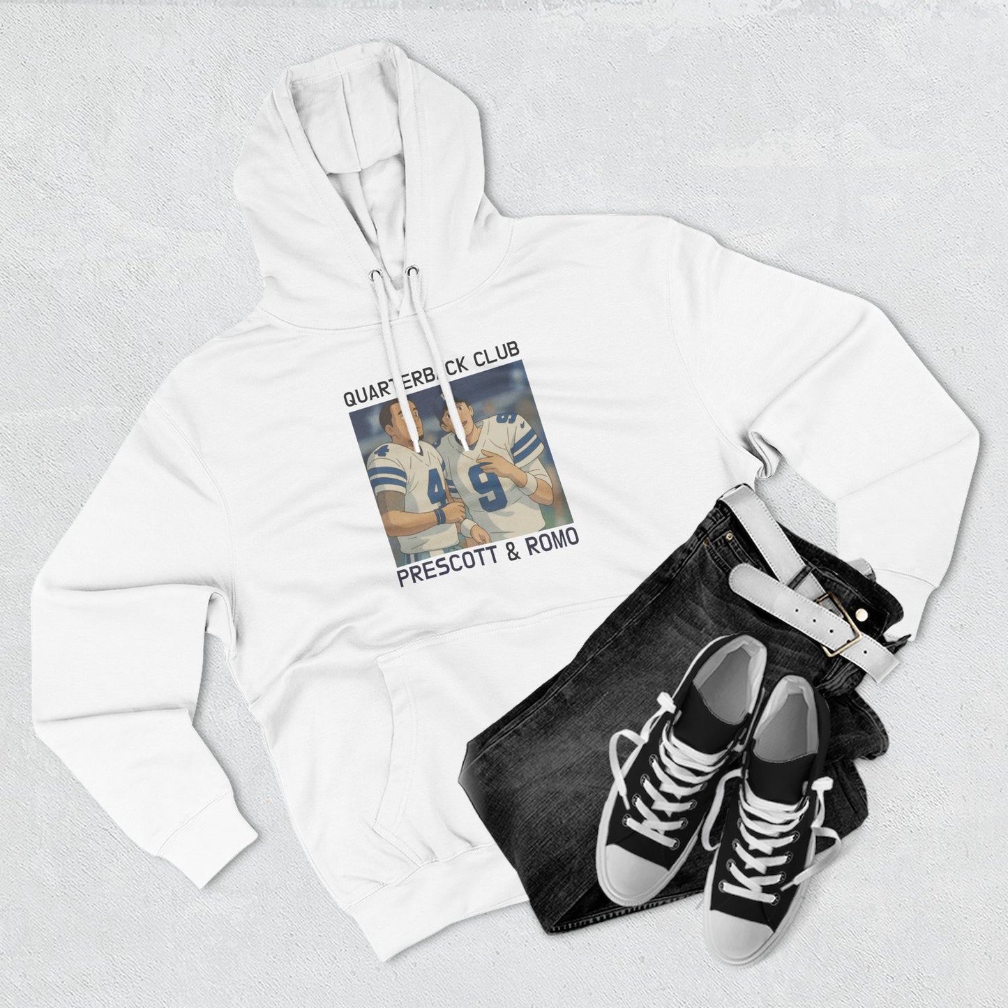 Anime Football 'Quarterback Club Prescott & Romo' Three-Panel Fleece Hoodie