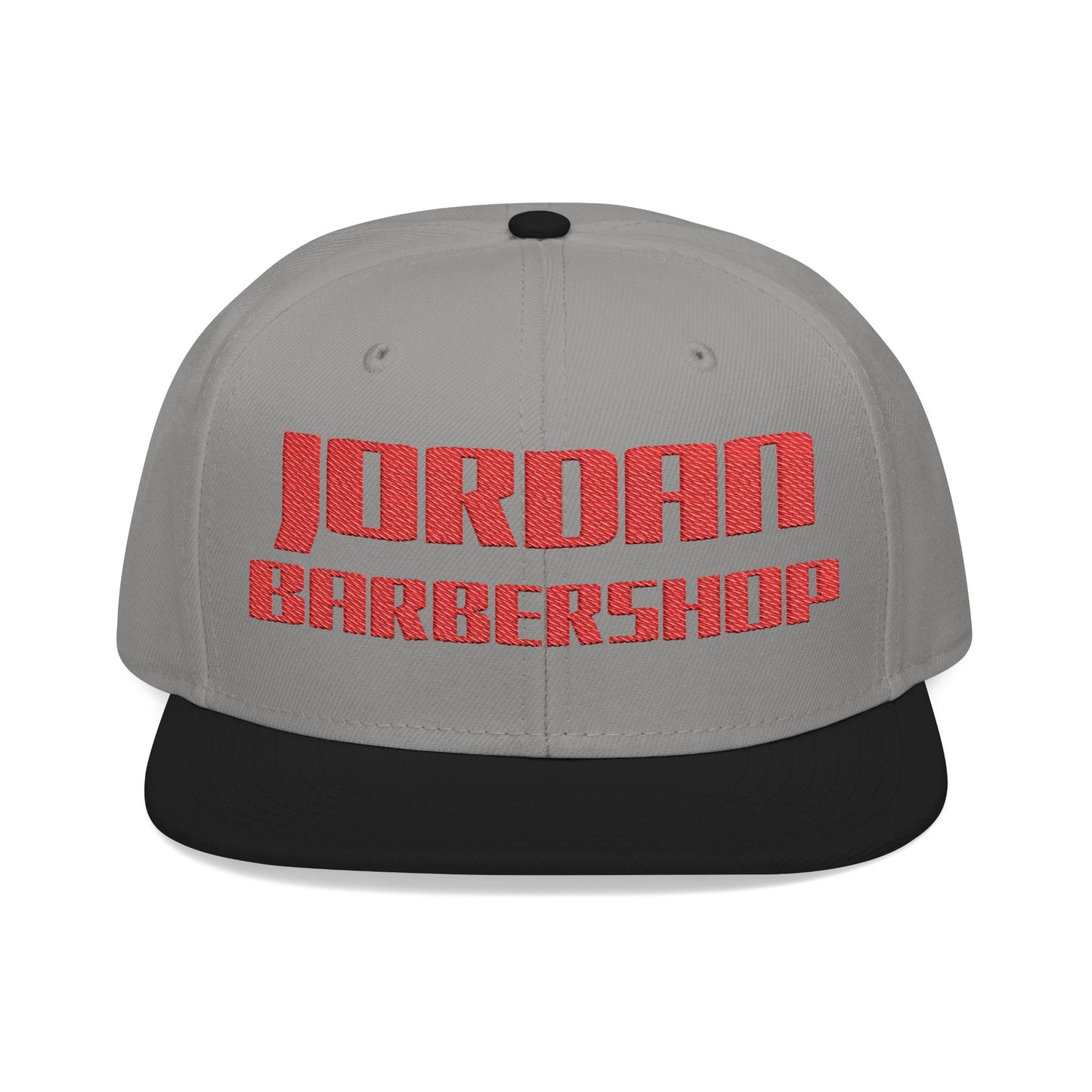 Jordan Barbershop Red Text Snapback