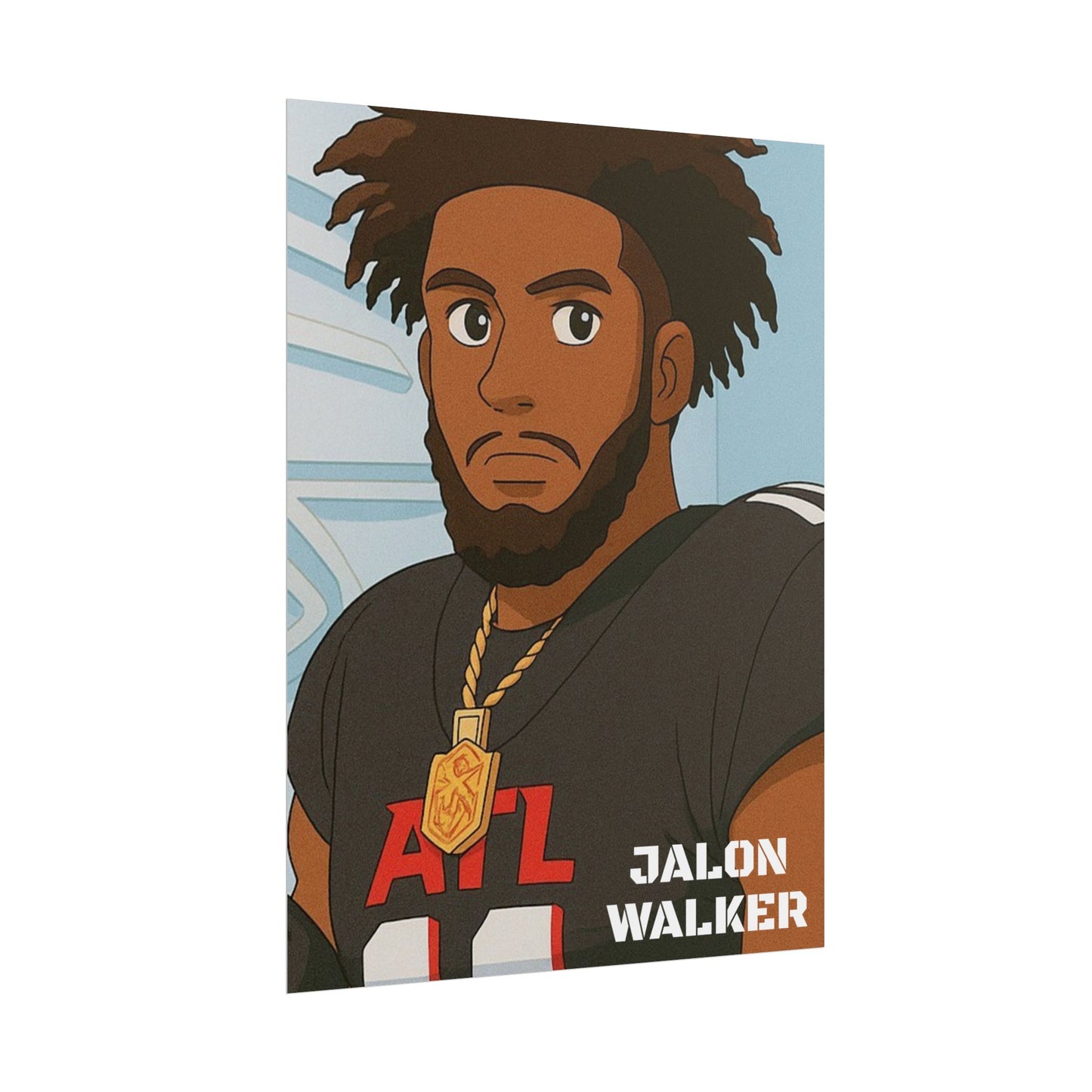 Loco Fits Anime Football 'Jalon Walker' Poster