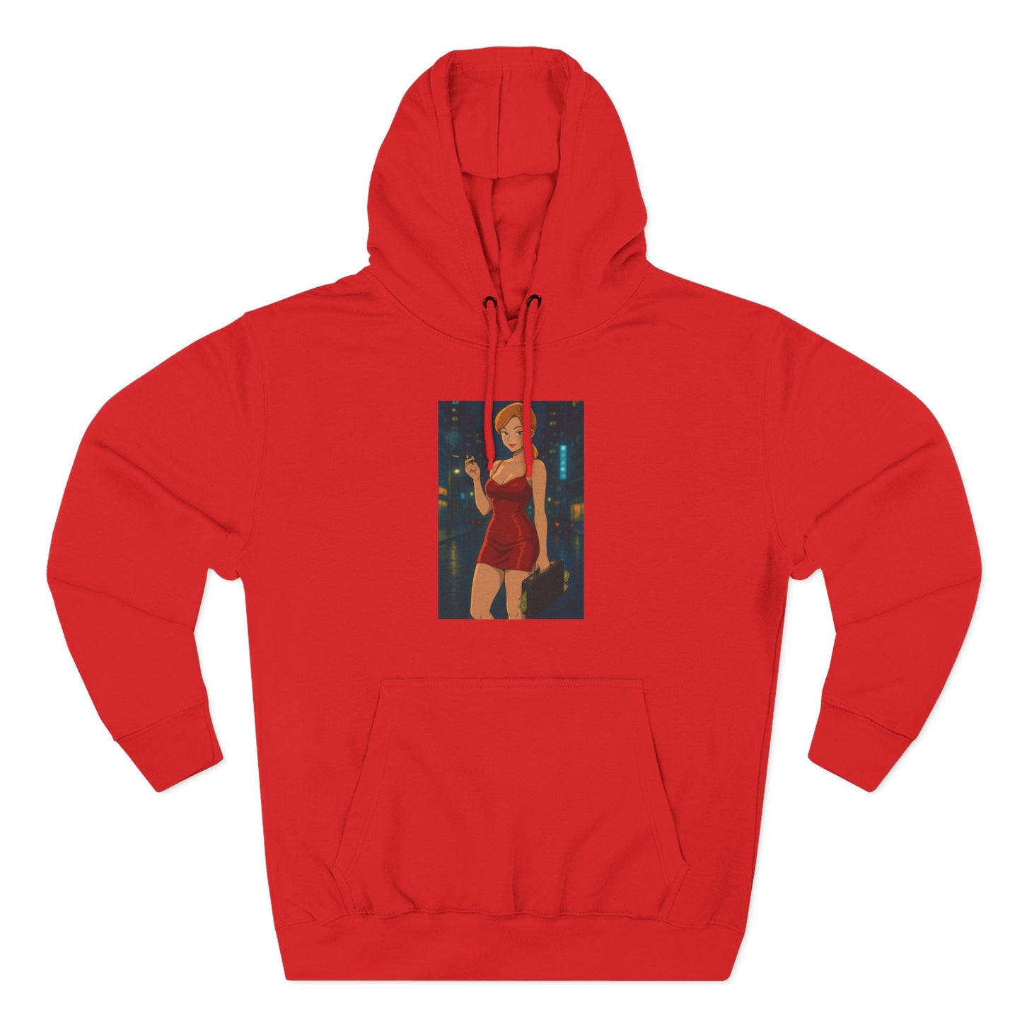 Loco Fits Anime Girls 'Take the Money & Run' Three-Panel Fleece Hoodie