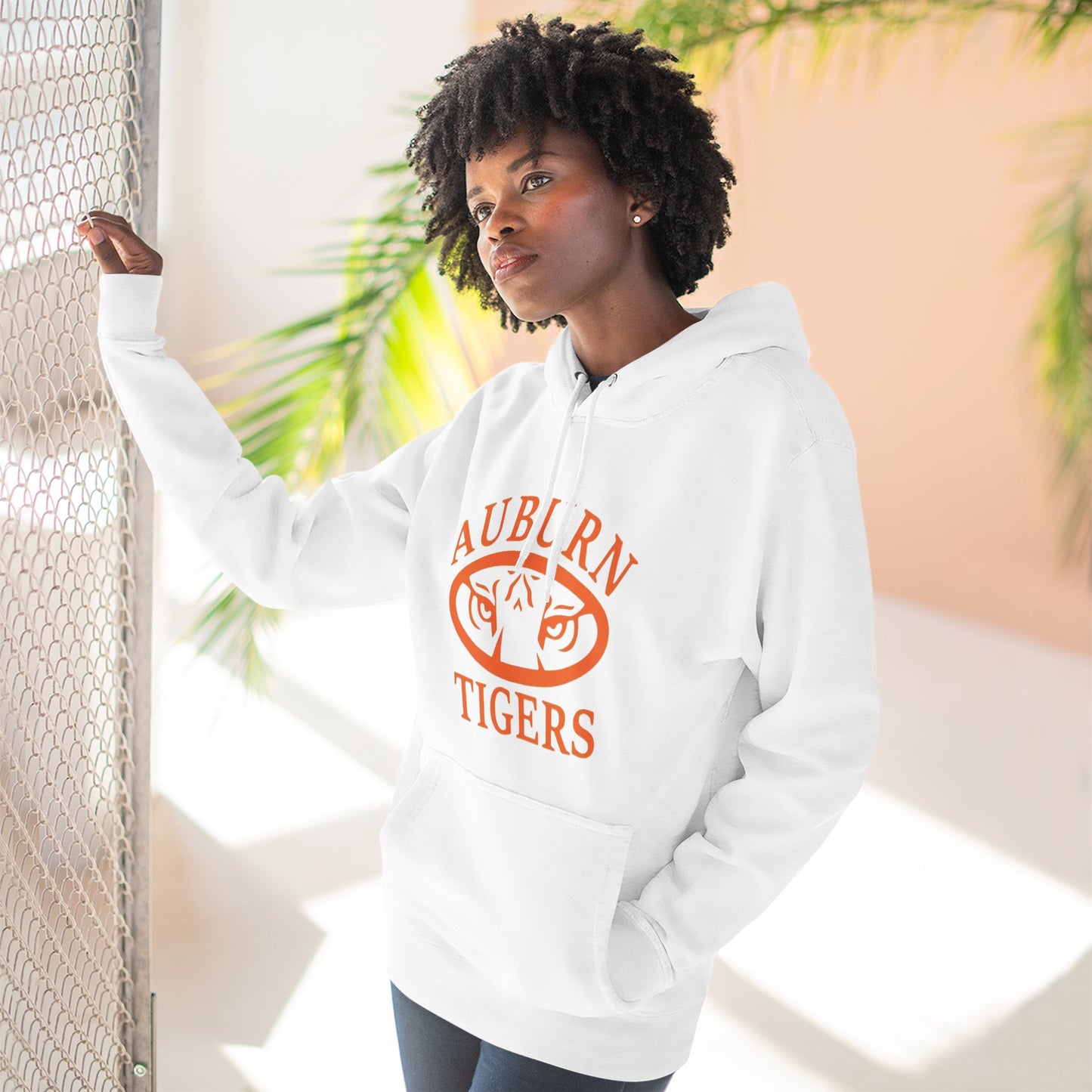 'Auburn Tigers Orange' Three-Panel Fleece Hoodie