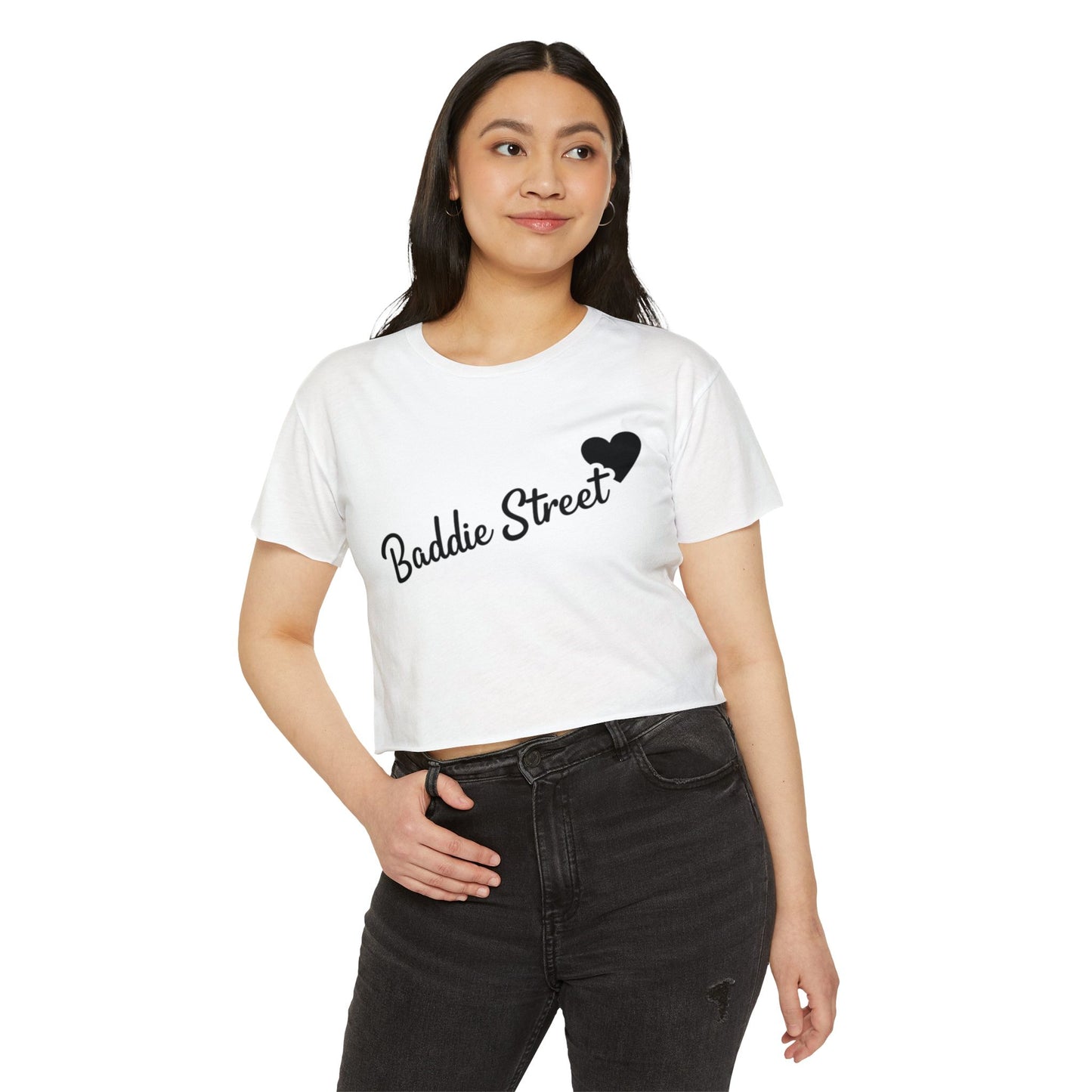 "Baddie Street" Script Heart V1 Woman's Crop Top