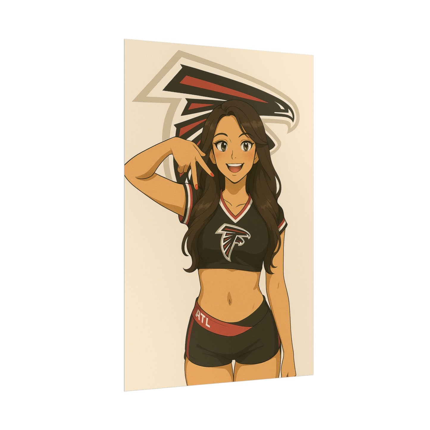 Loco Fits Anime Girls 'Falcons Cheerleader A-Town' Poster
