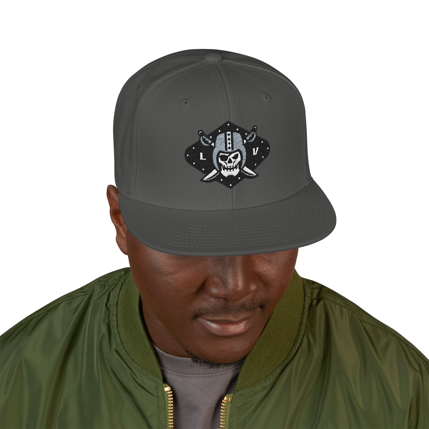 Loco Fits "NFL Las Vegas Raider Skull SIgn Concept Logo" Snapback (Embroidery)