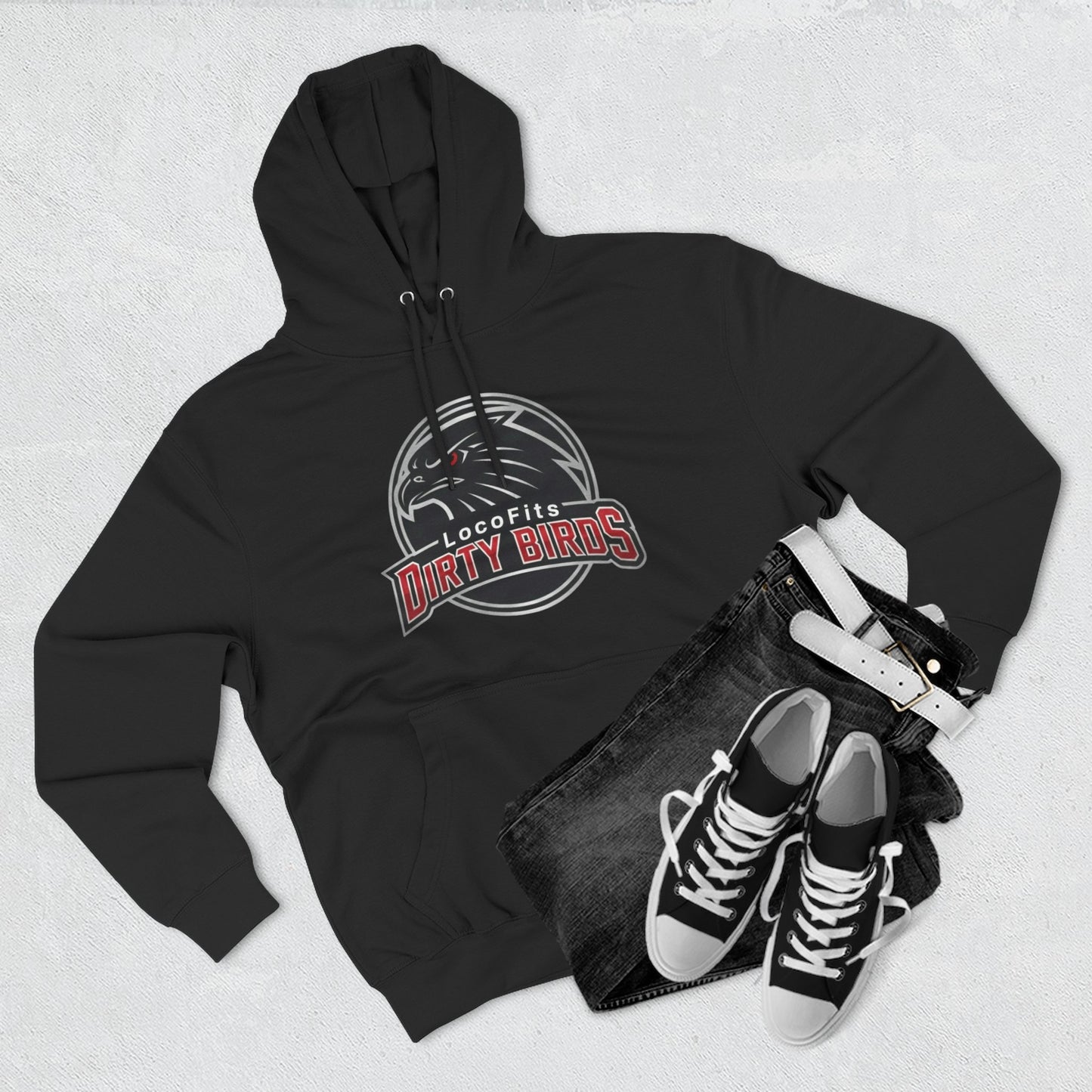 Loco Fits Dirty Birds Three-Panel Fleece Hoodie