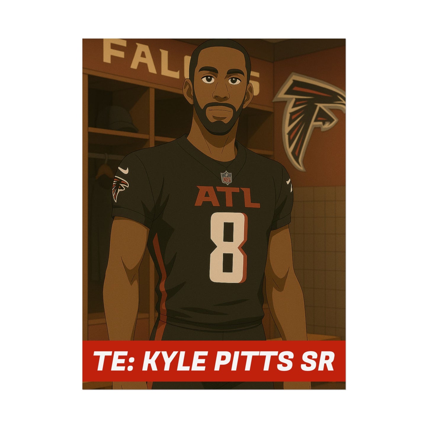 Loco Fits Anime Football 'TE: Kyle Pitts Sr' Poster