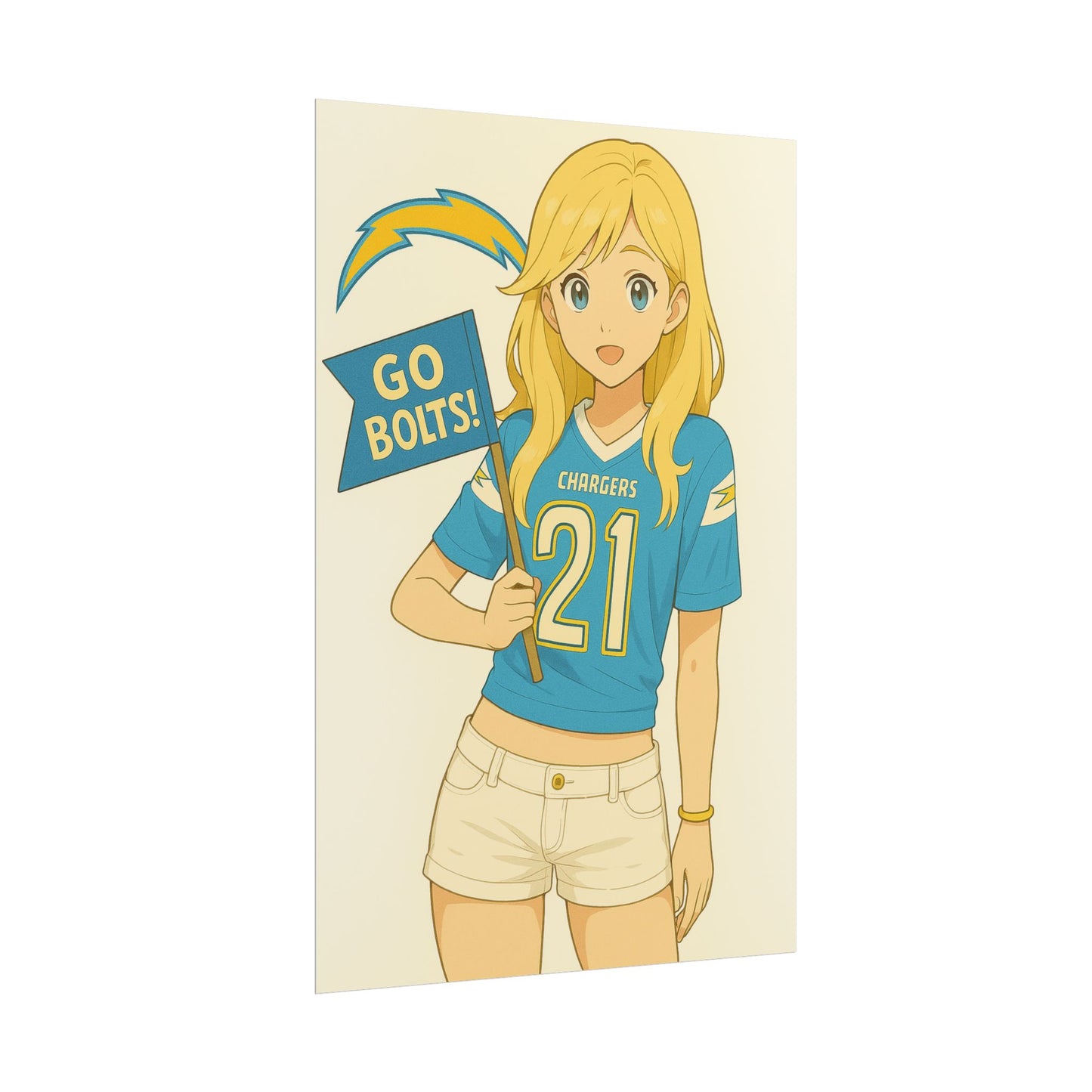 Loco Fits Anime Girls 'Chargers Girl 2' Poster