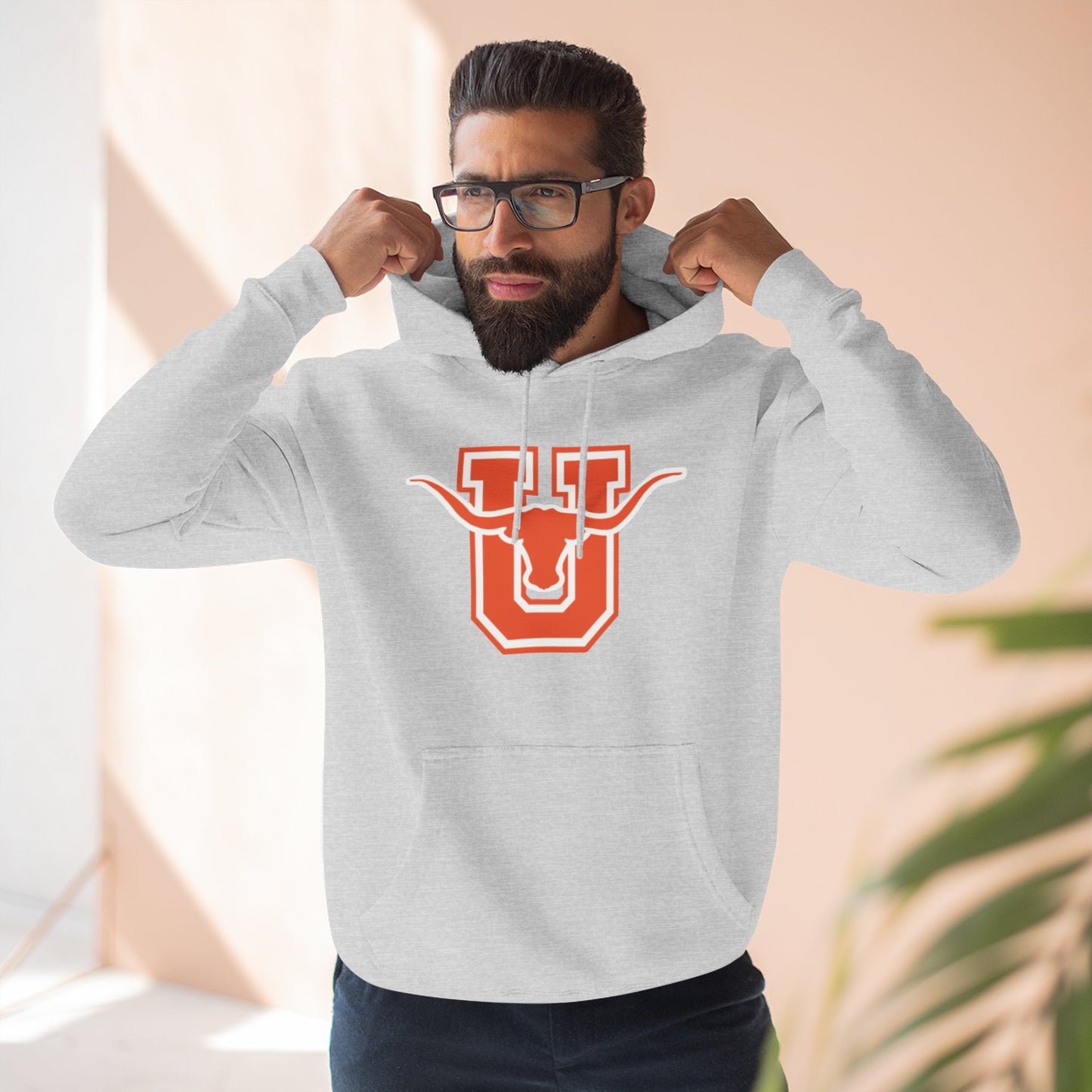 'Texas U Longhorns' Three-Panel Fleece Hoodie