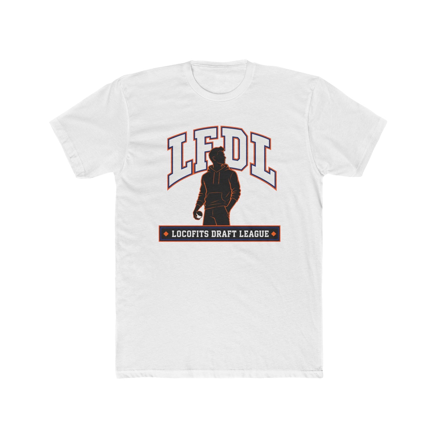 LocoFits Draft League AMS Portrait Silhouette Logo Cotton Crew Tee