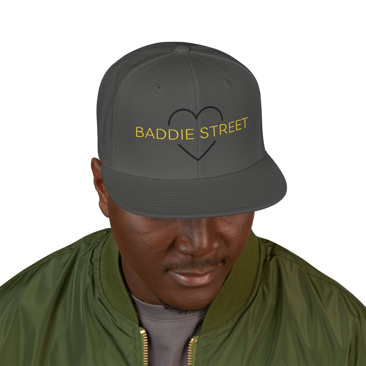 "Baddie Street" Classy Heart Logo Snapback Hat
