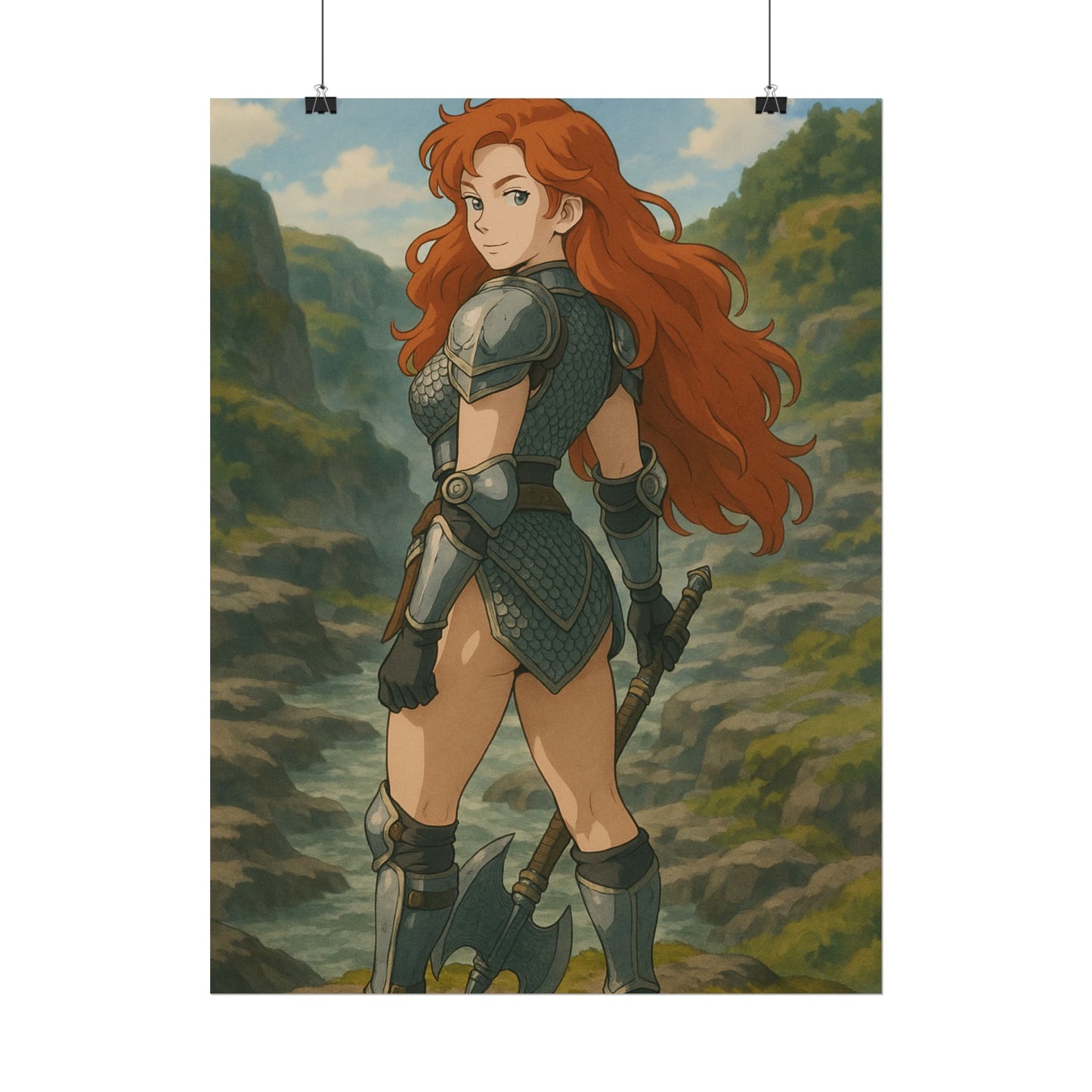 Loco Fits Anime Girls 'Firey Warrior' Poster