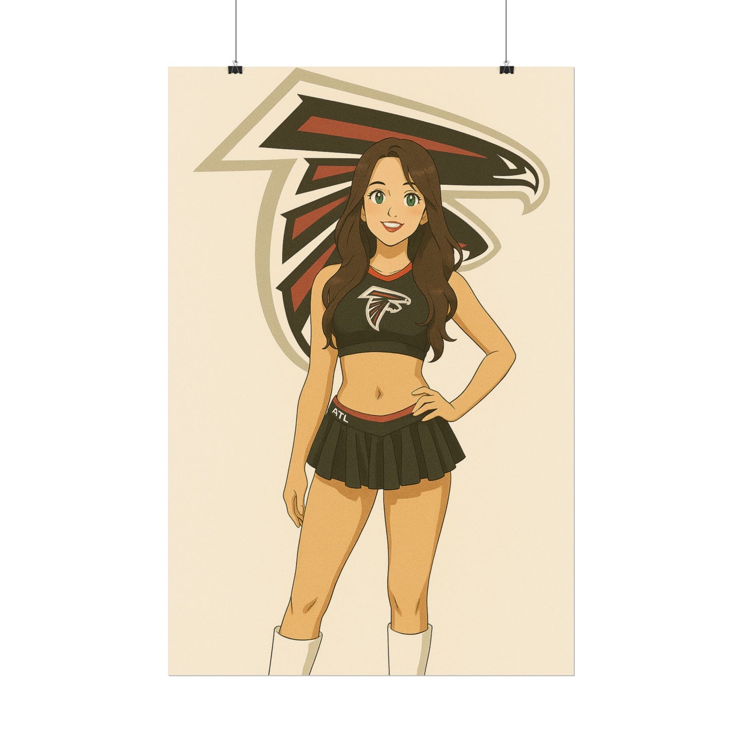 Loco Fits Anime Girls 'Falcons Cheerleader 3' Poster