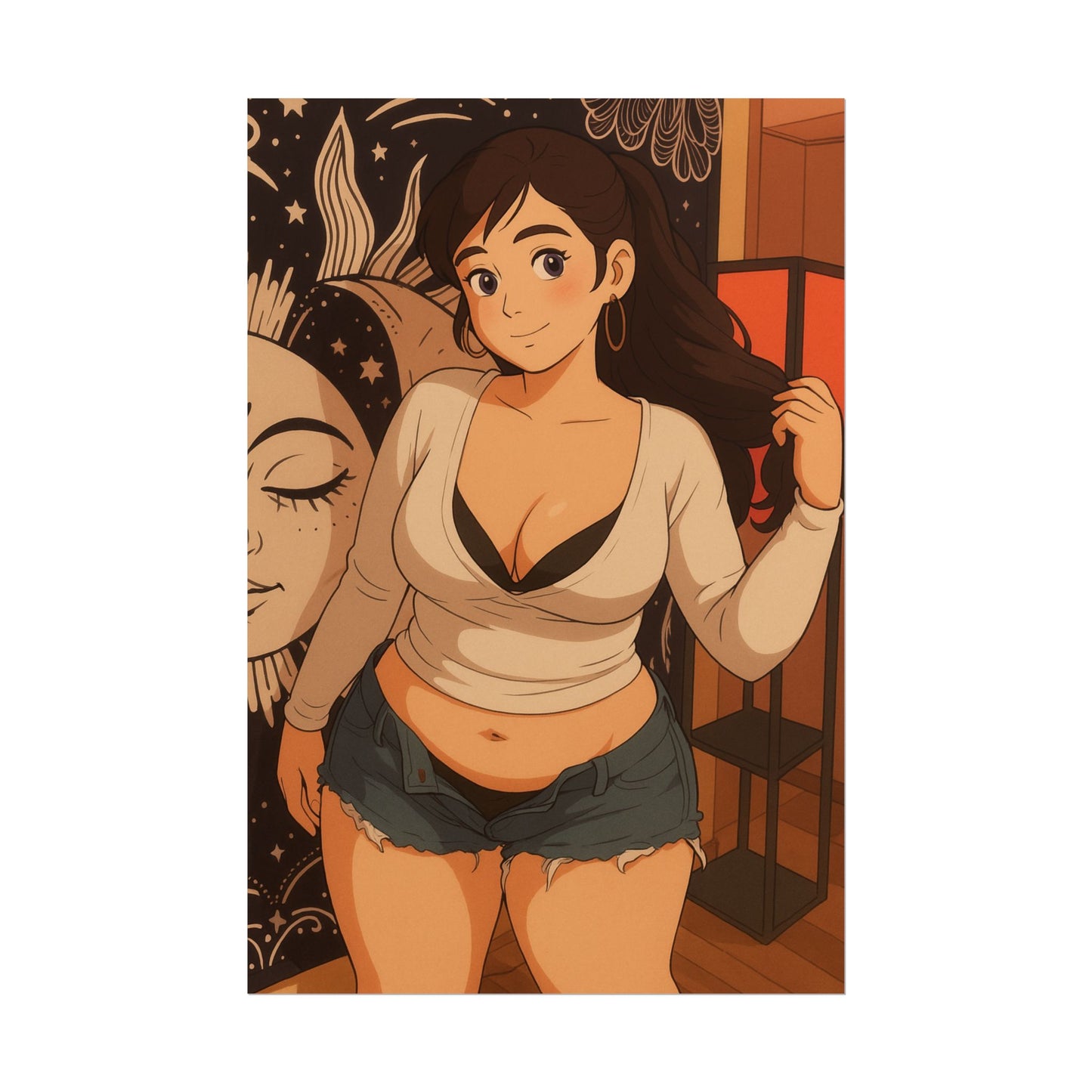 Loco Fits Anime Girls 'Lazy House Vibes' Poster