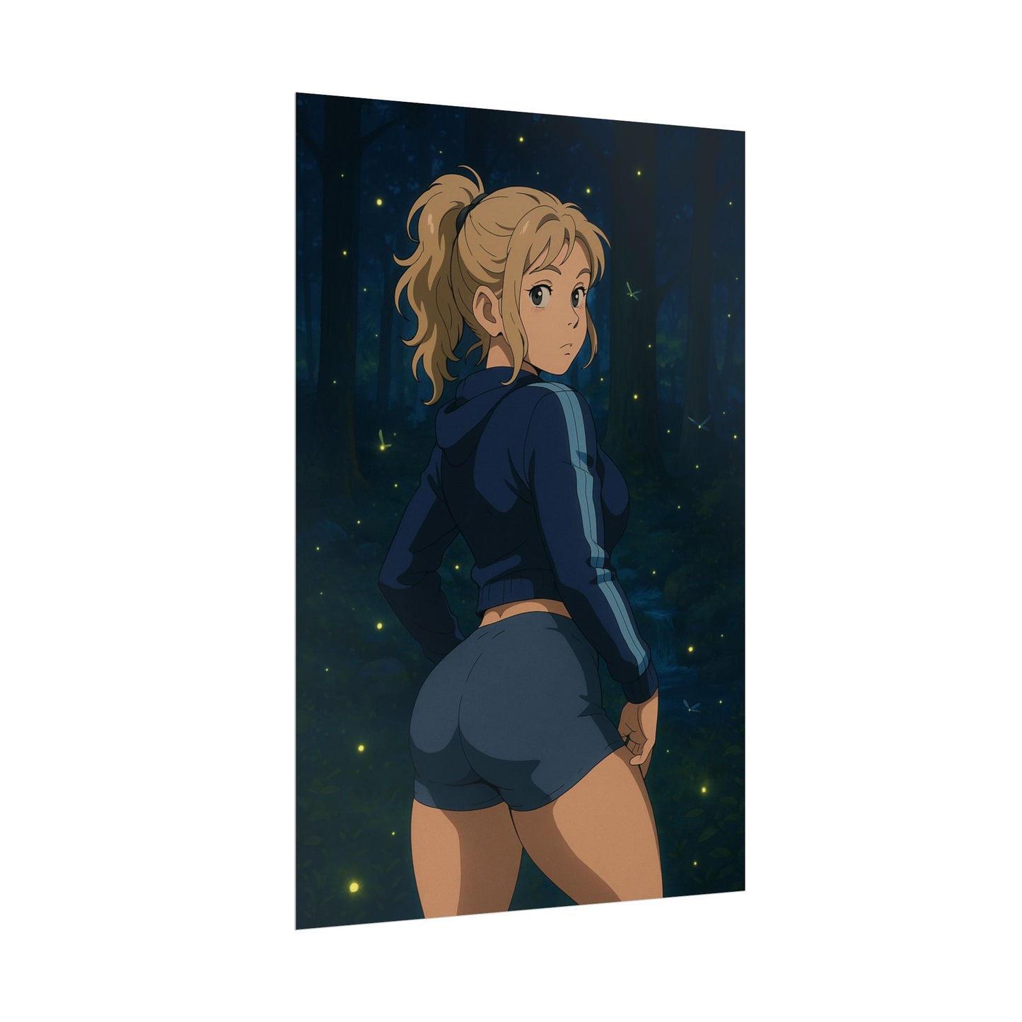 Loco Fits Anime Girls 'Nighttime Firefly Forrest' Poster