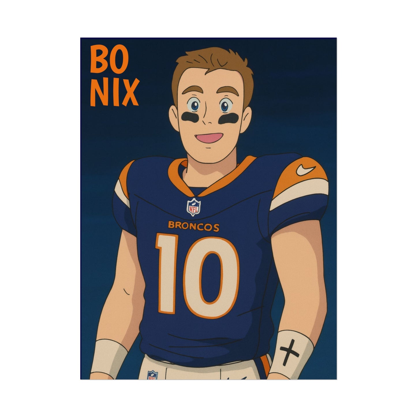 Loco Fits Anime Football 'Bo Nix' Poster