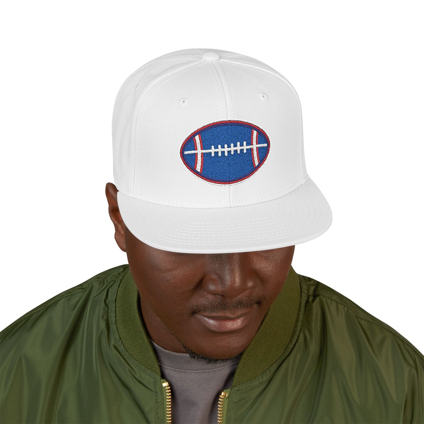 Legends "Wicked Way" Football White, Royal Blue, & Red Logo Snapback