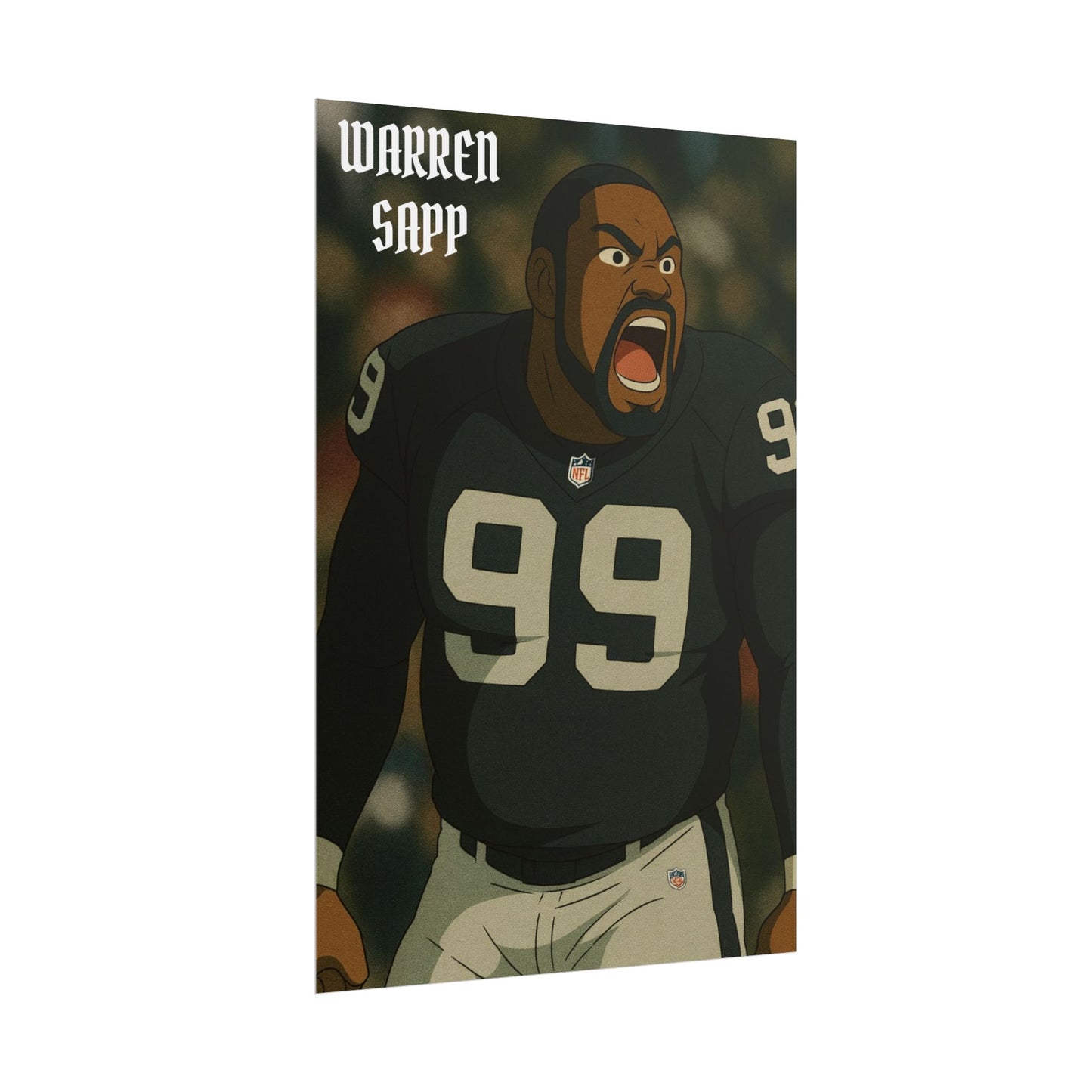 Loco Fits Anime Football 'Warren Sapp' Poster