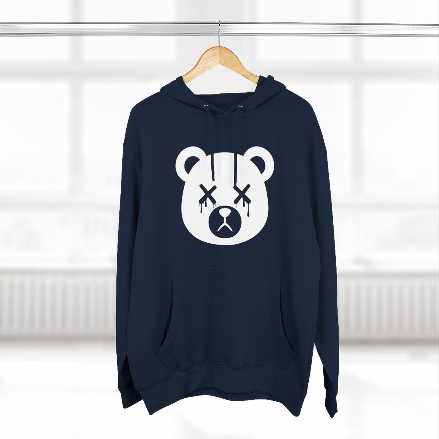 "Wicked Way" Dead Bear Head Solo White Logo Hoodie