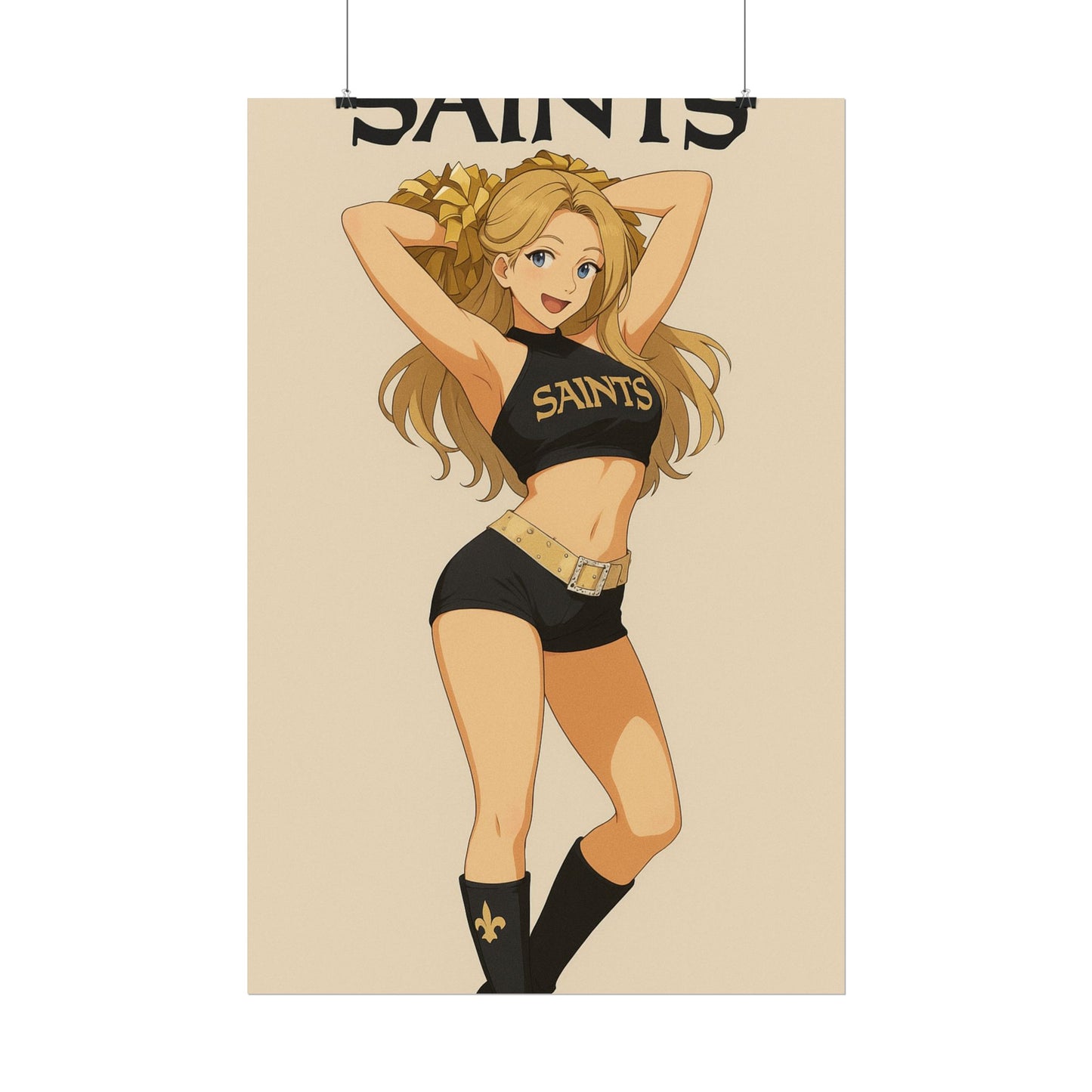 Loco Fits Anime Girls 'Saints Cheerleader 1' Poster