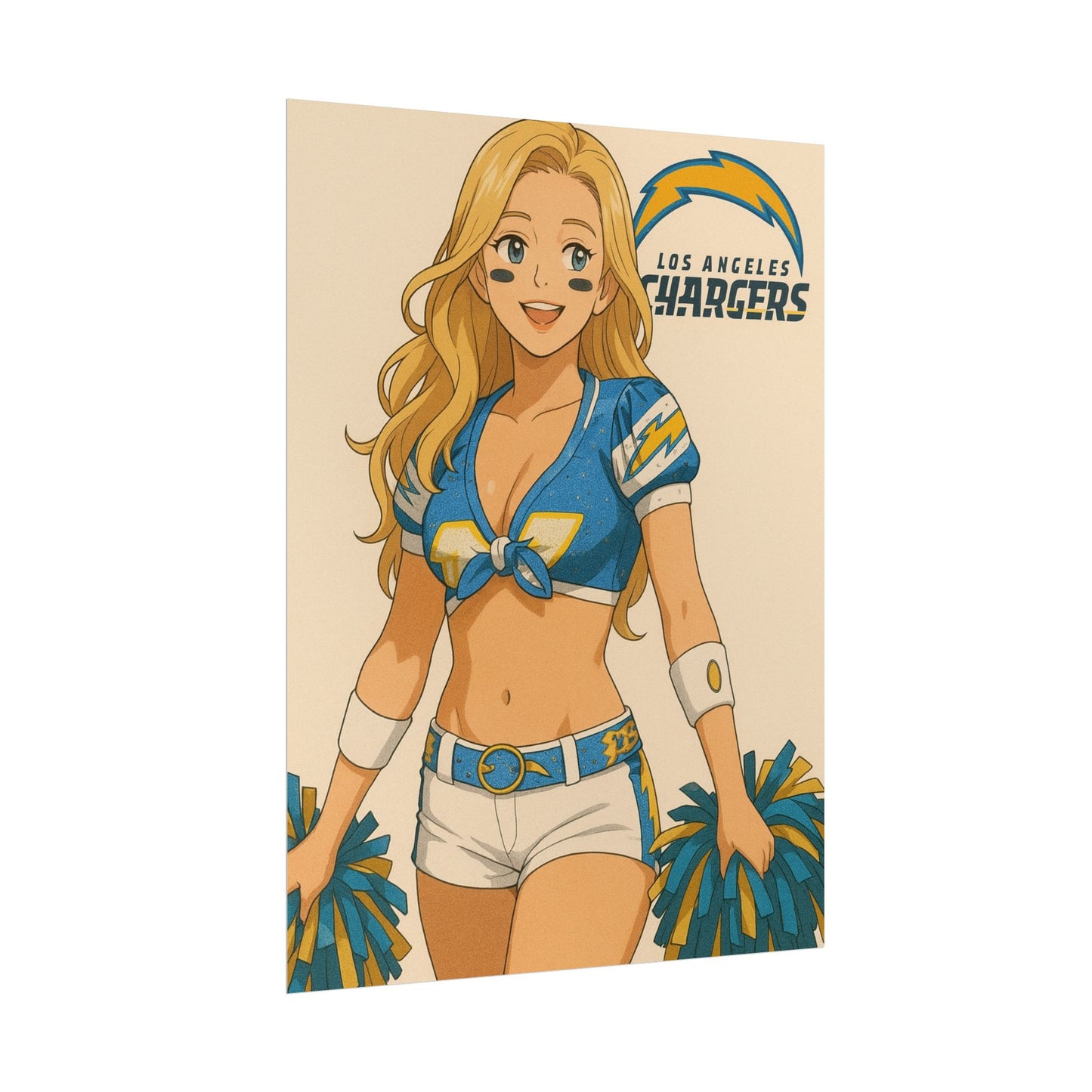 Loco Fits Anime Girls 'Chargers Cheerleader 1' Poster