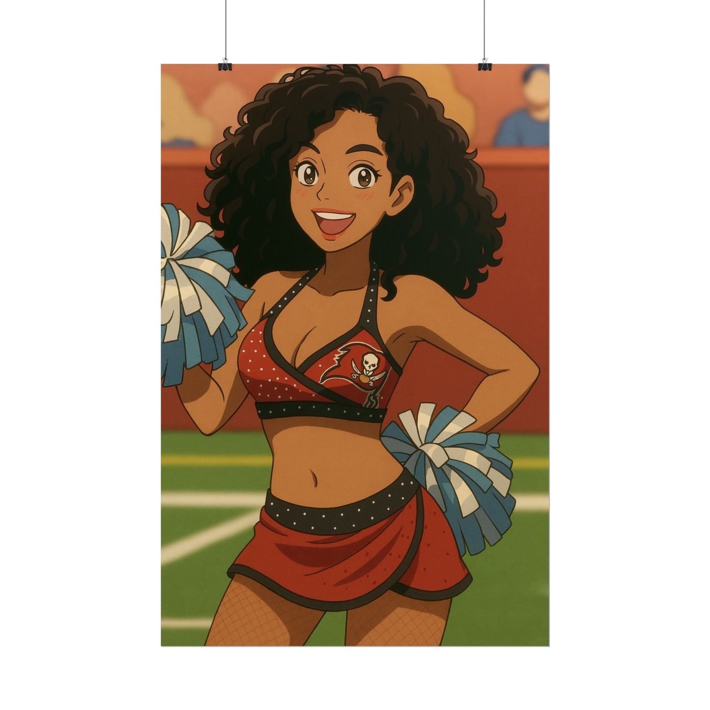 Loco Fits Anime Girls 'Buccaneers Cheerleader On-Field 1' Poster