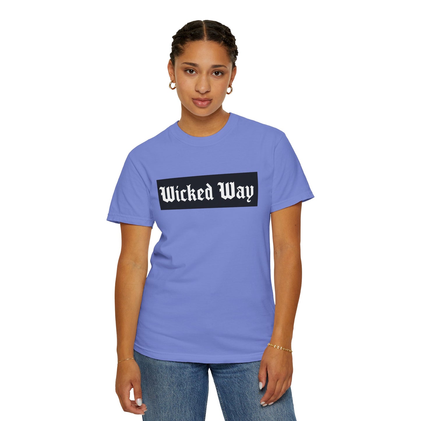"Wicked Way" Block Gothic Lettering T-shirt