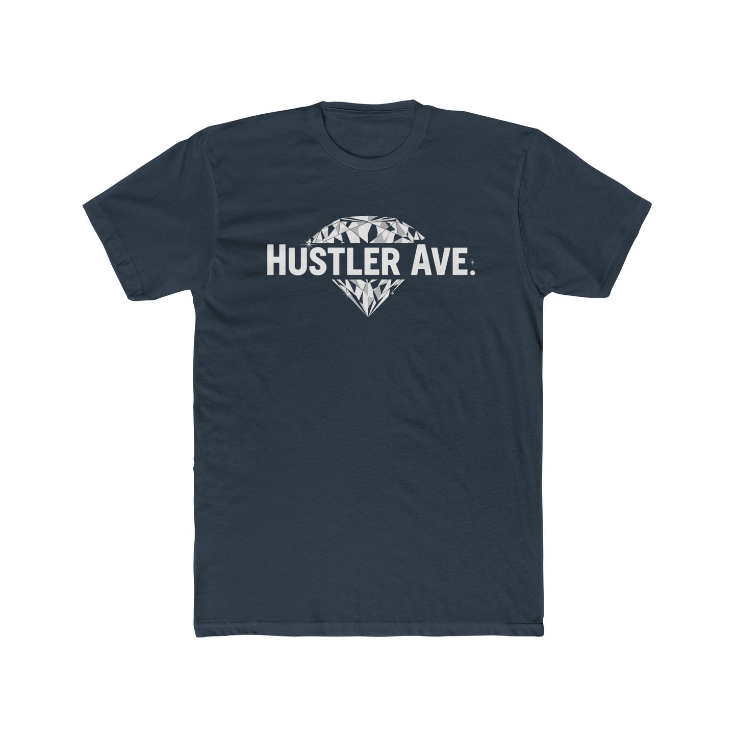"Hustler Ave" Diamond Status Cotton Crew Tee