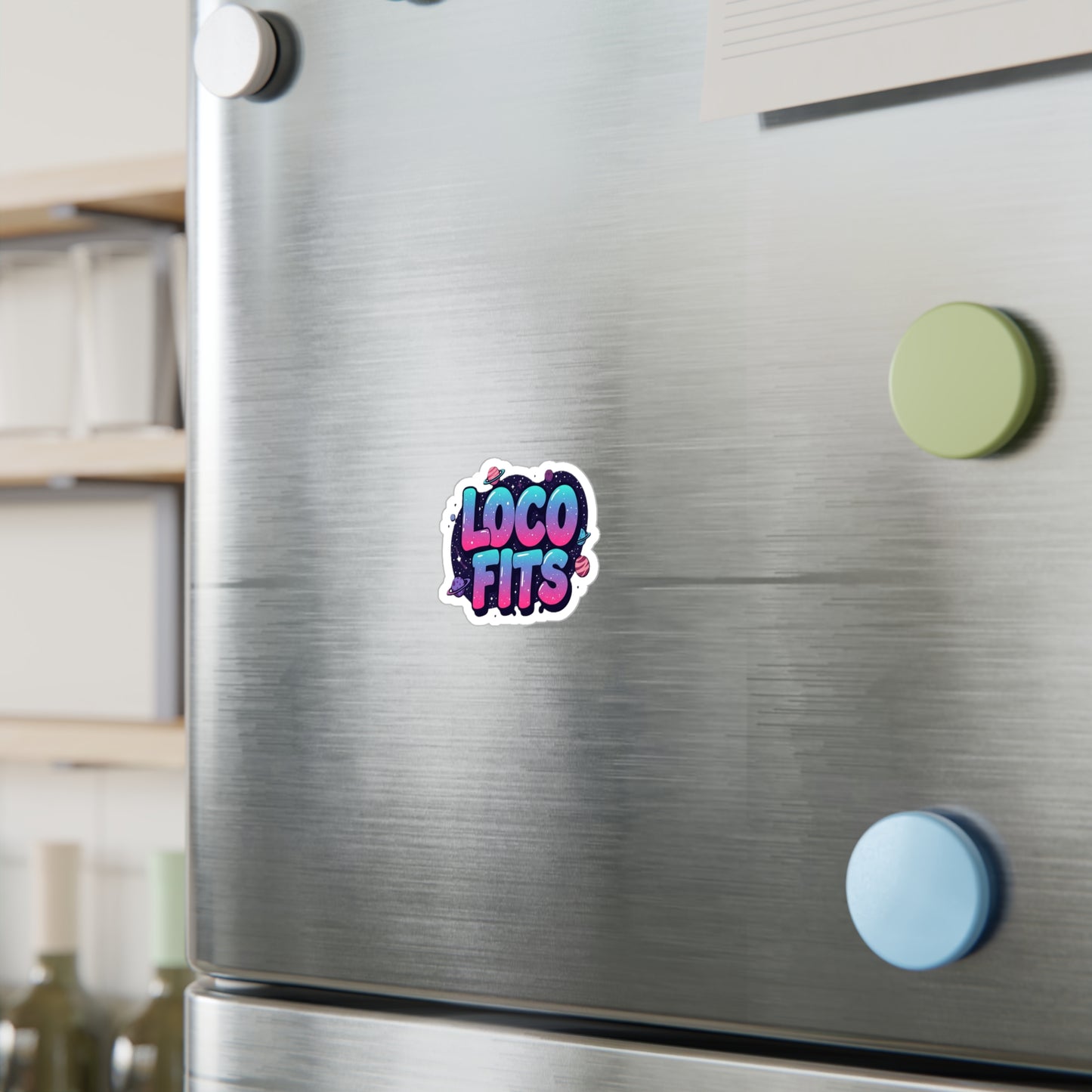 "Cosmic Party" Loco Fits Kiss-Cut Sticker