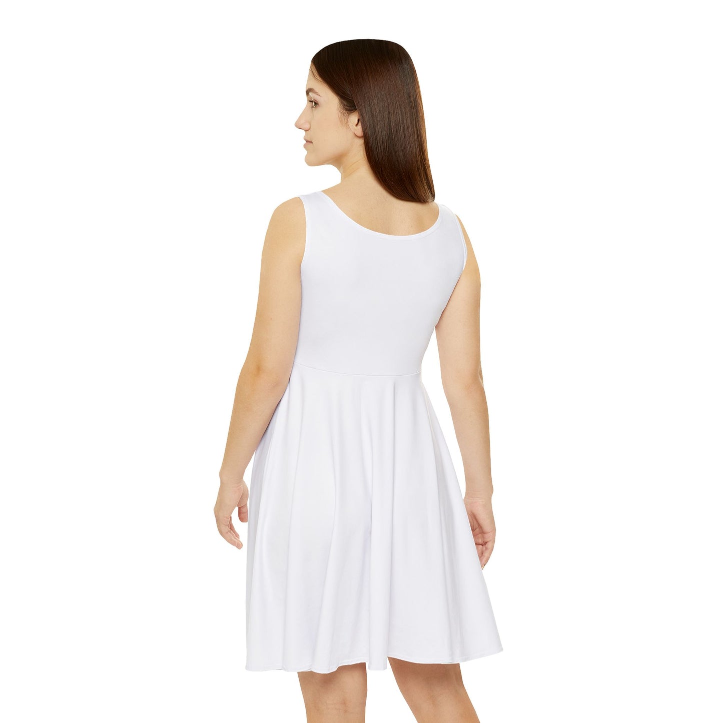 "Baddie Street" Black & White Full Heart V2 Women’s Skater Dress