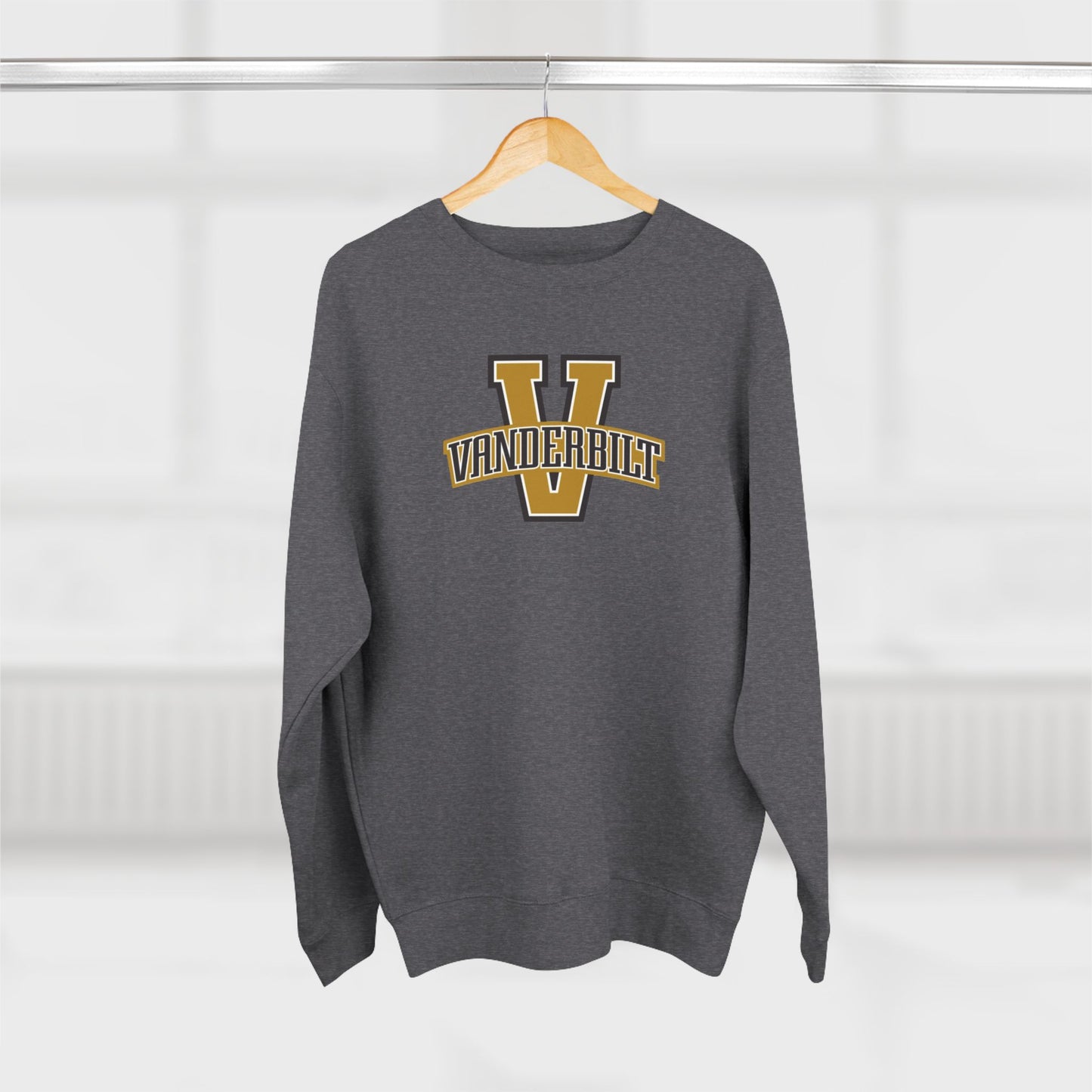 'Vanderbilt V' Cotton Crewneck Sweatshirt