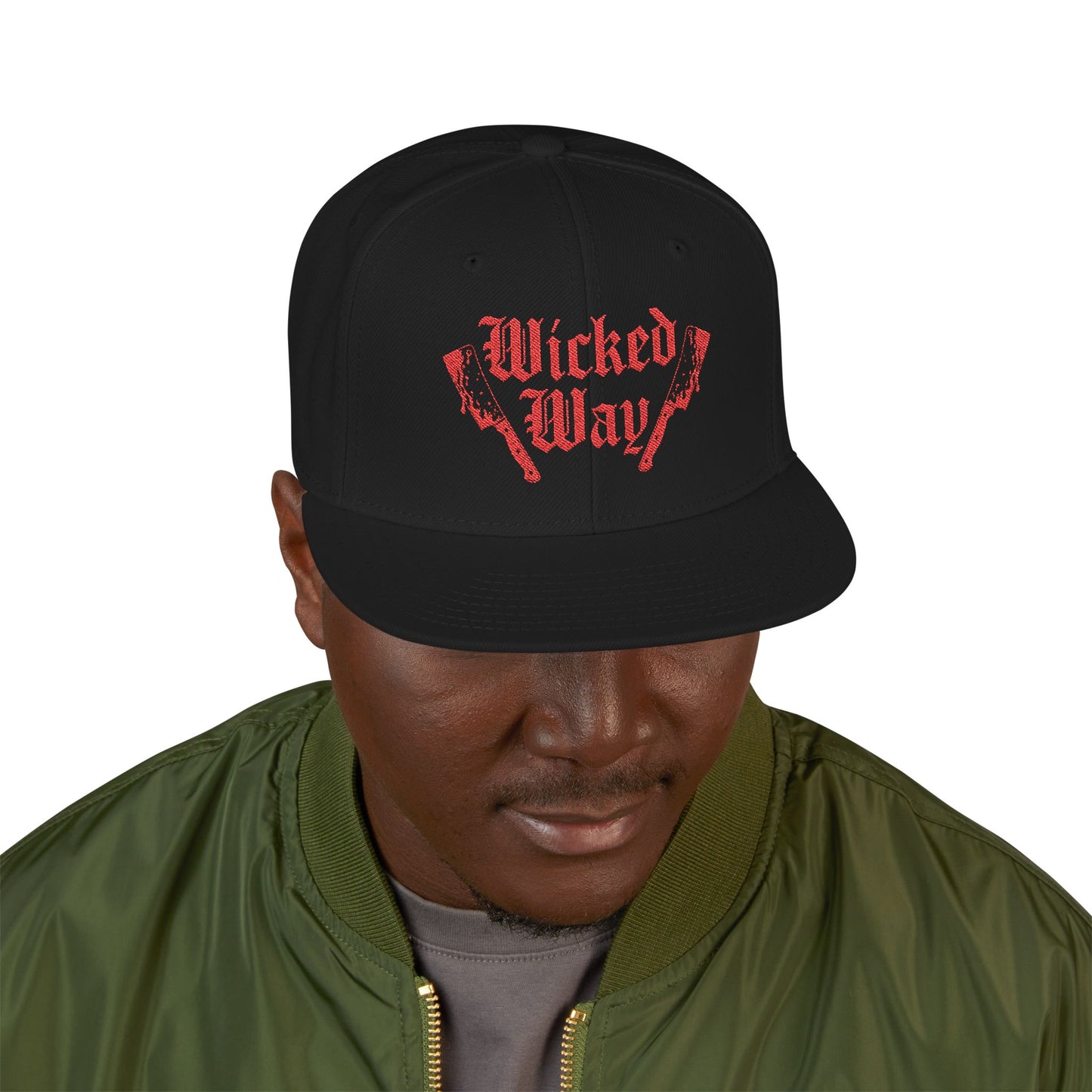 Black "Wicked Way" #77 Double Butcher Knives Snapback