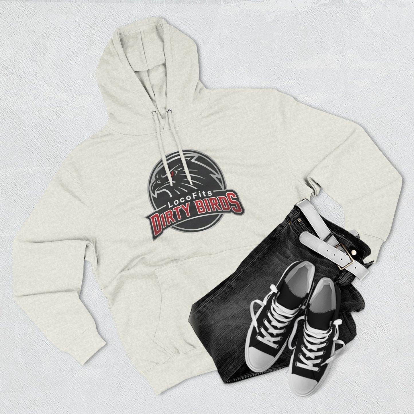 Loco Fits Dirty Birds Three-Panel Fleece Hoodie