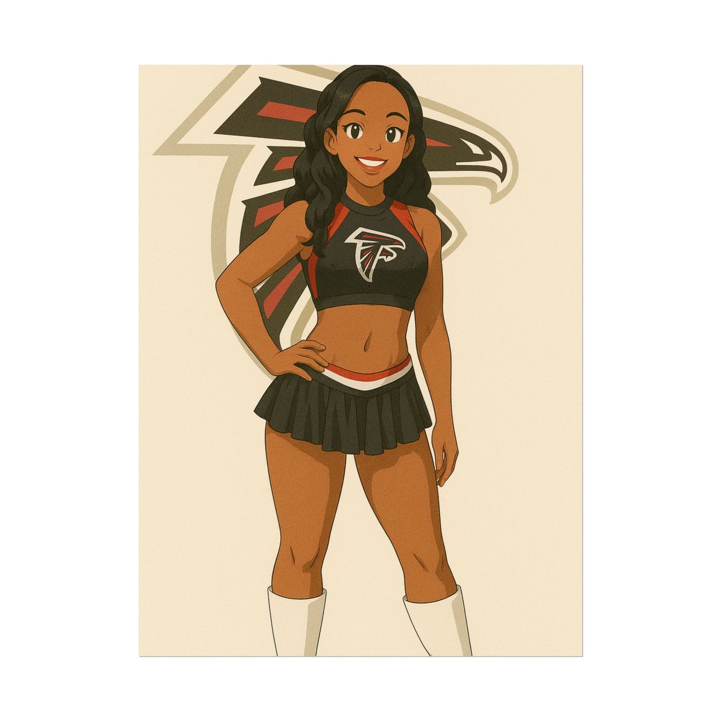Loco Fits Anime Girls 'Falcons Cheerleader 1' Poster