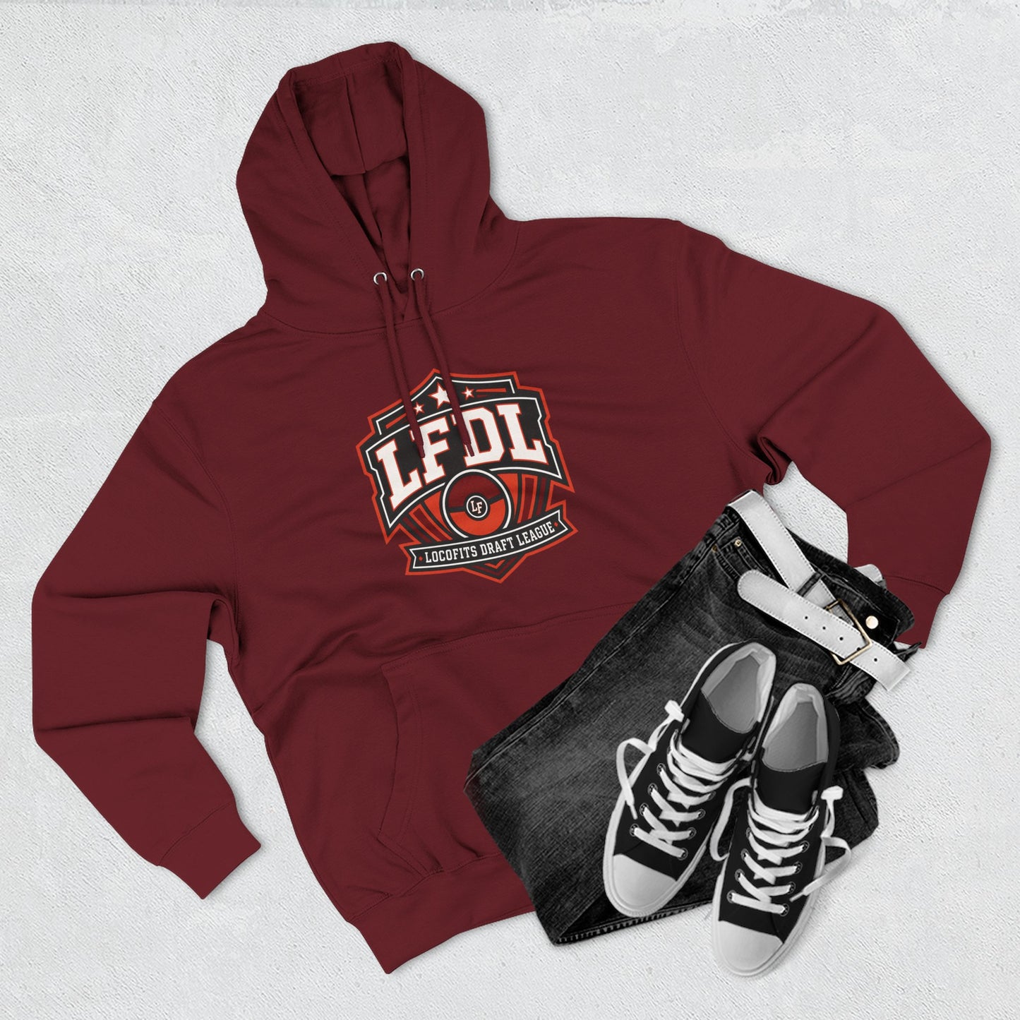 LocoFits Draft League Cincinnati Three-Panel Fleece Hoodie