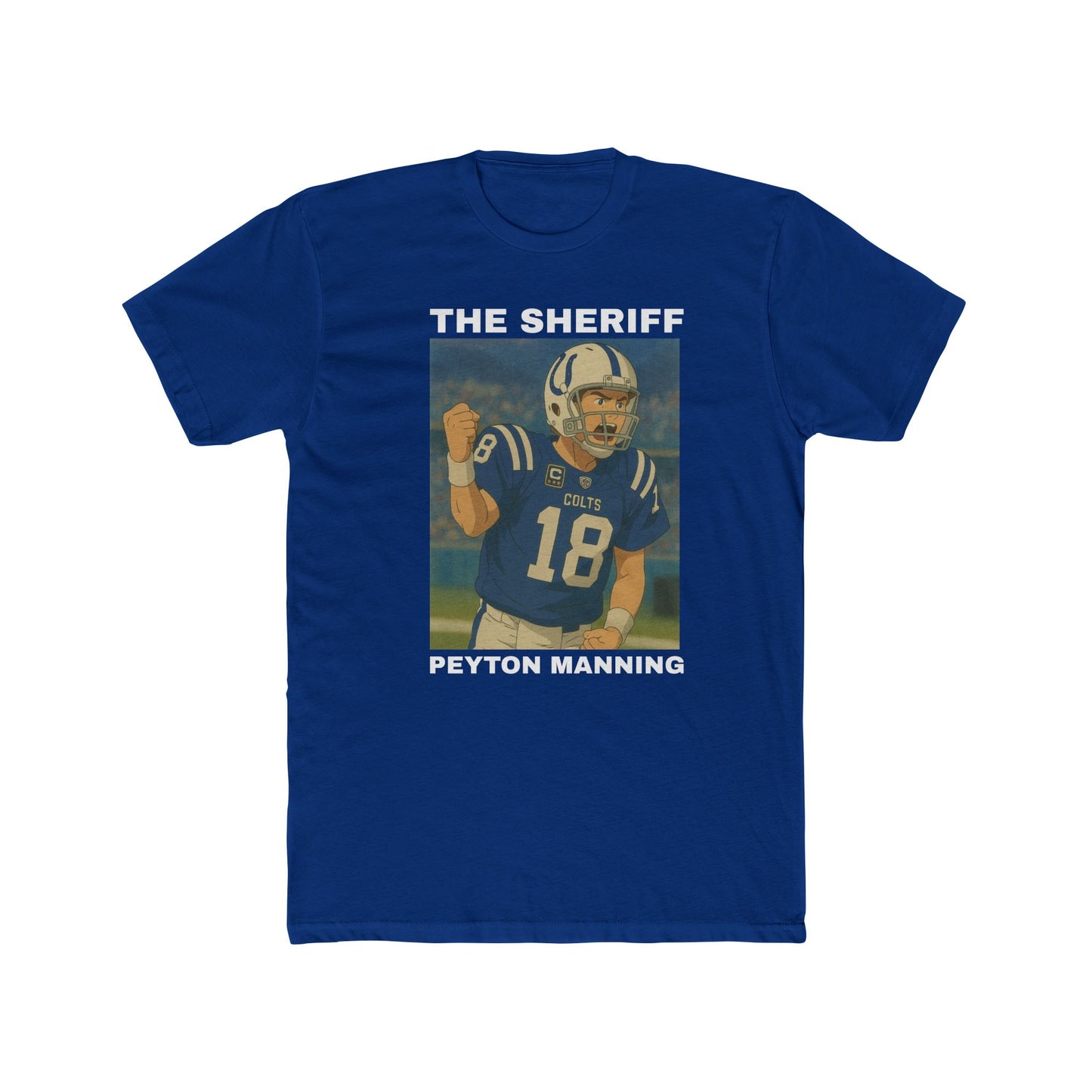 Anime Football 'The Sheriff Peyton Manning' Cotton Crew Tee