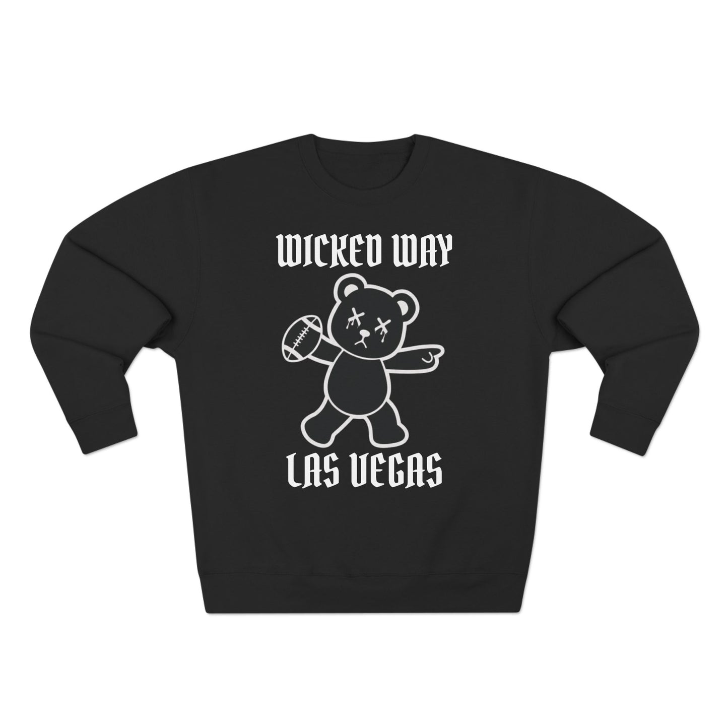 "Wicked Way" Deady Bear Football Las Vegas Crewneck Sweatshirt