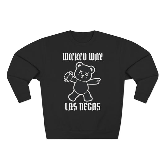 "Wicked Way" Deady Bear Football Las Vegas Crewneck Sweatshirt