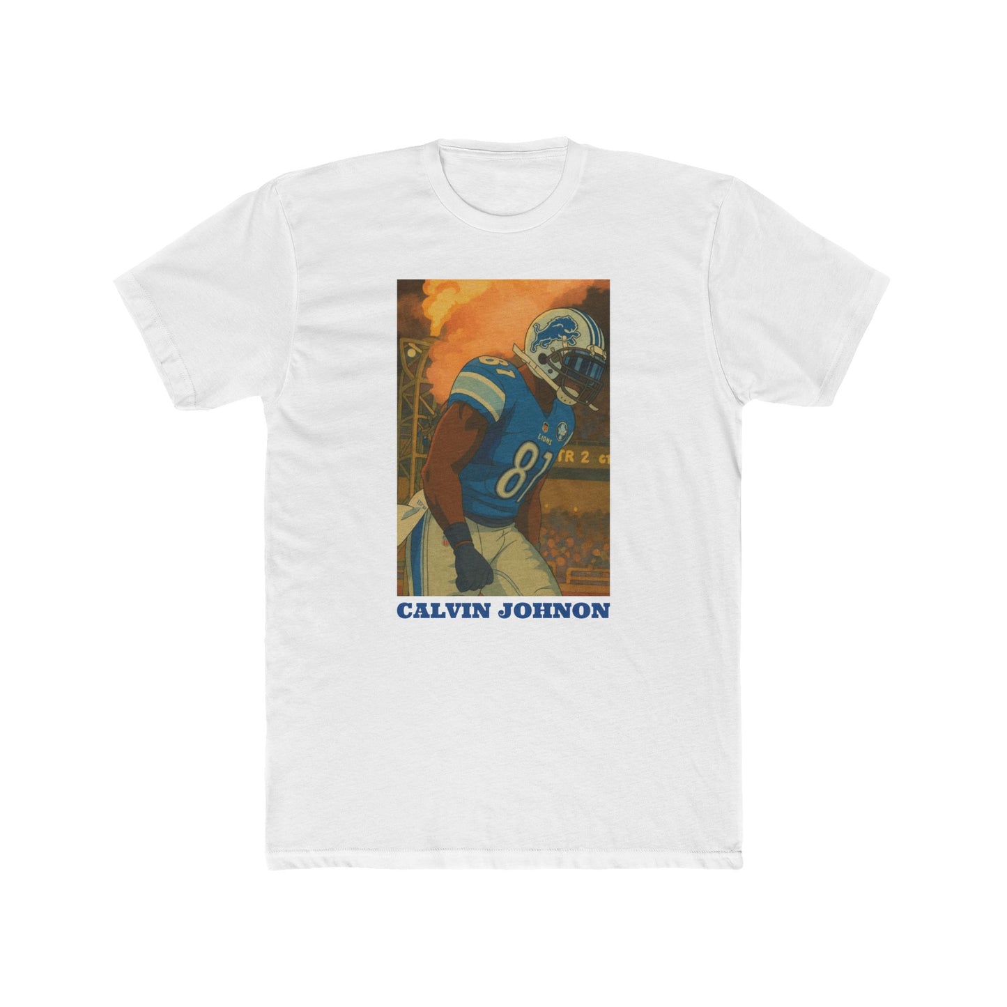 Anime Football 'Calvin Johnson' Cotton Crew Tee