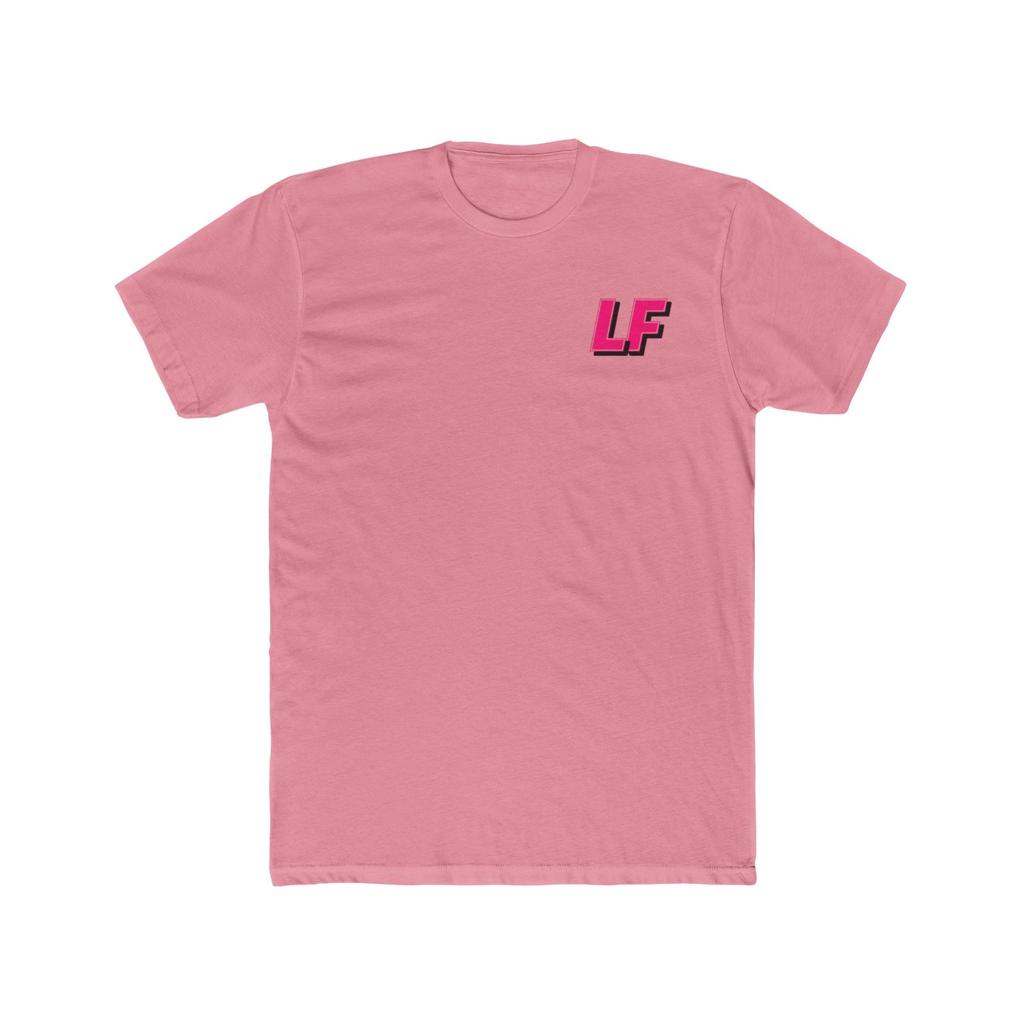 Loco Fits "LF" Hot Pink Pocket Logo Cotton Crew Tee