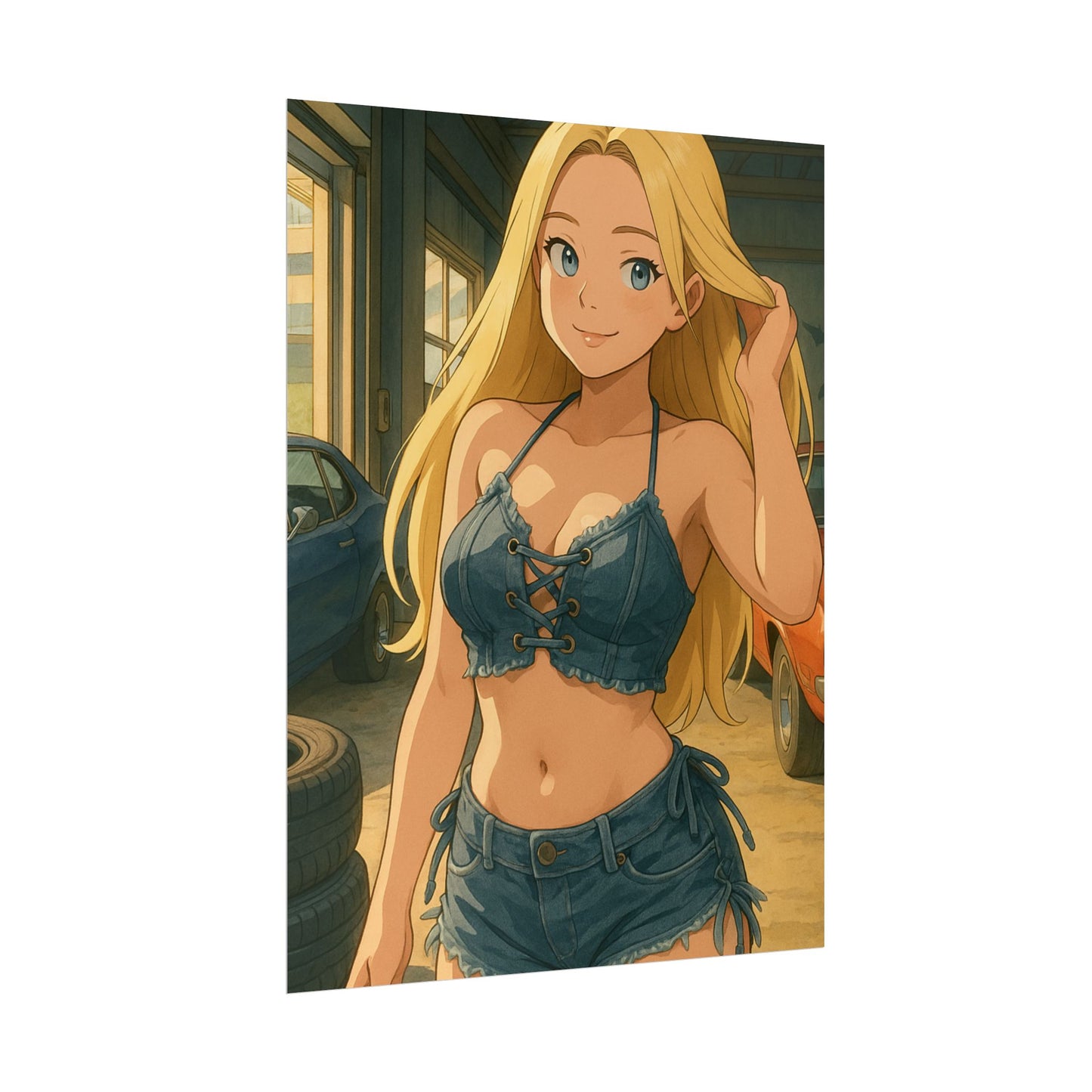 Loco Fits Anime Girls 'Garage Bunny' Poster