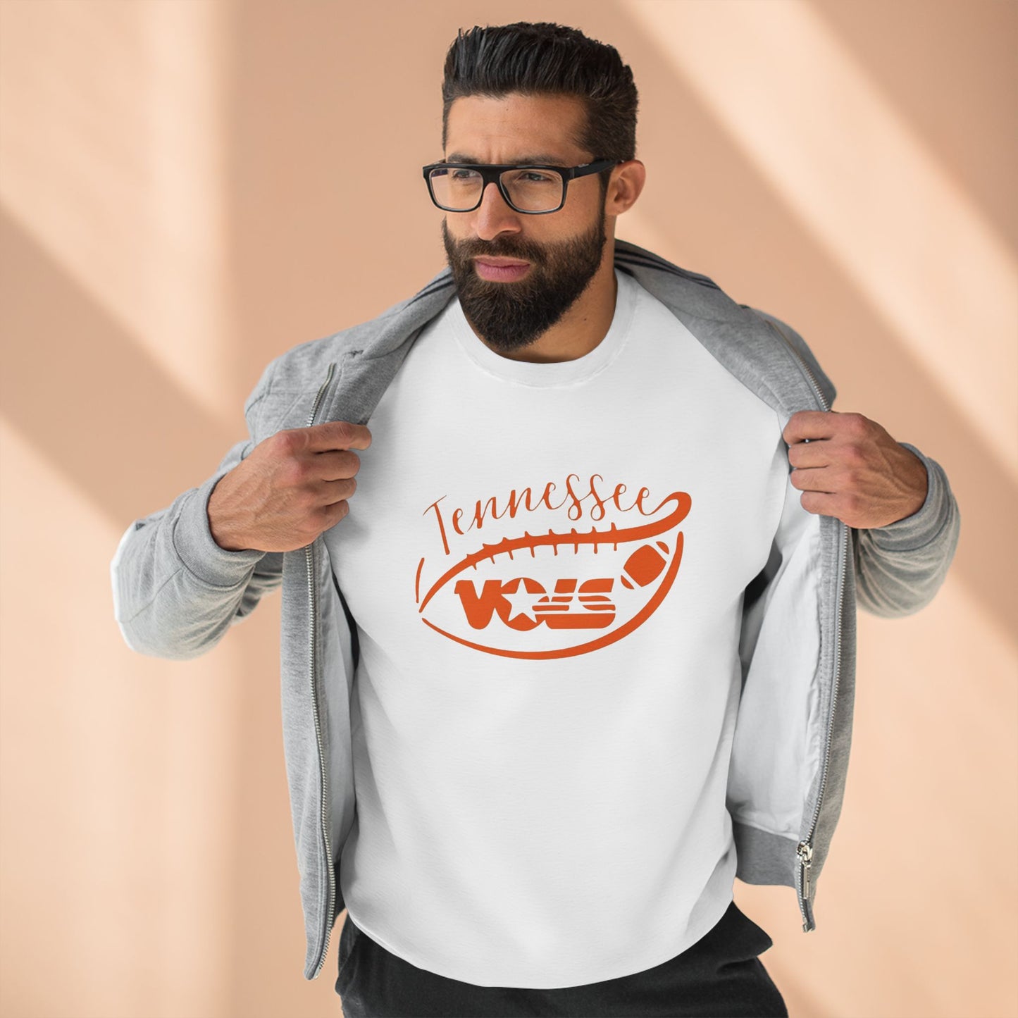 'Tennessee Vols Football' Cotton Crewneck Sweatshirt