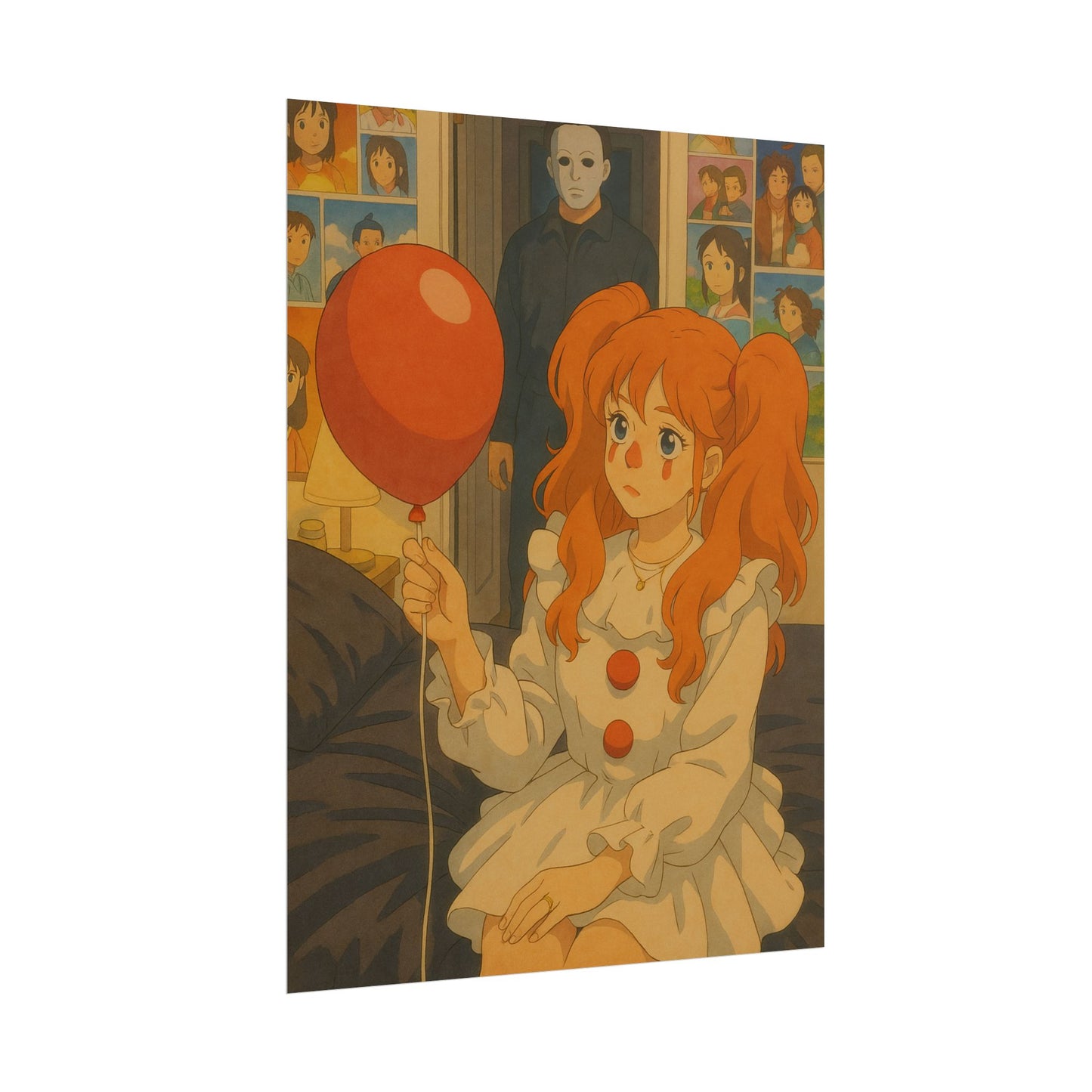 Loco Fits Anime Girls 'She Loves Horror' Poster