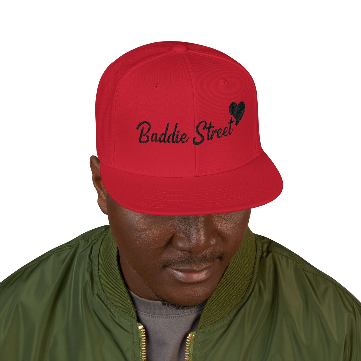 "Baddie Street" Script Heart V1 Snapback Hat